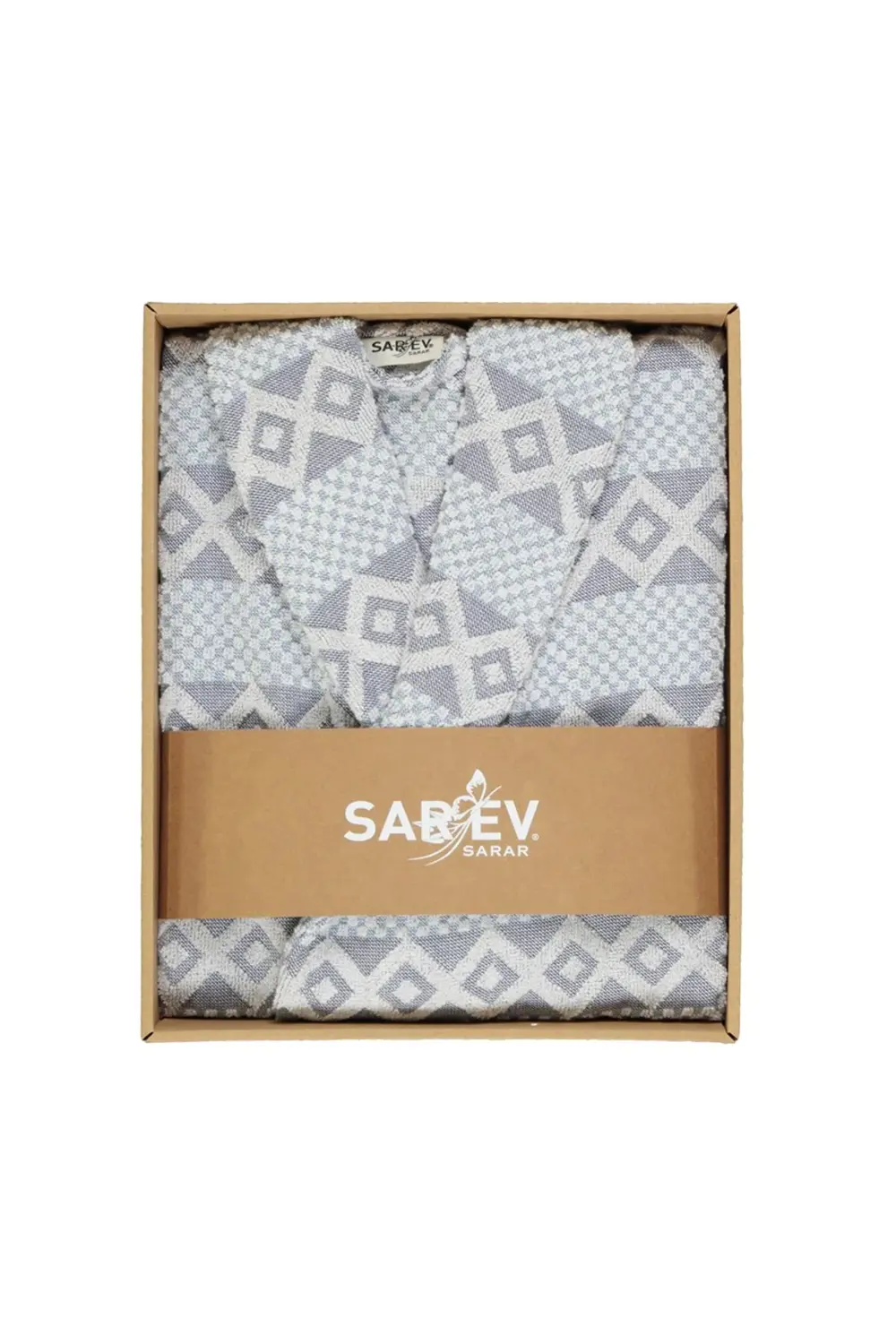 Sarev Tily Mavi "Large" Beden Pamuklu Bornoz