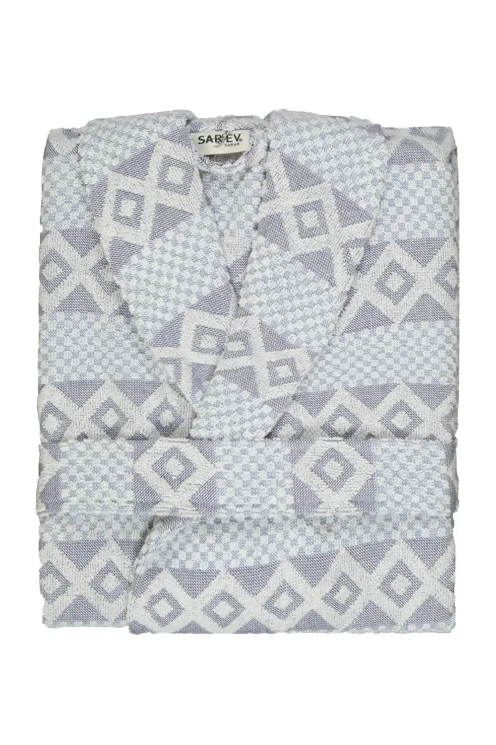 Sarev Tily Mavi "Large" Beden Pamuklu Bornoz