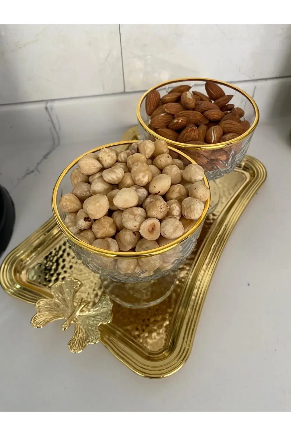 Tımeless Gold Dondurmalık 2li Cam Ayaklı Kase