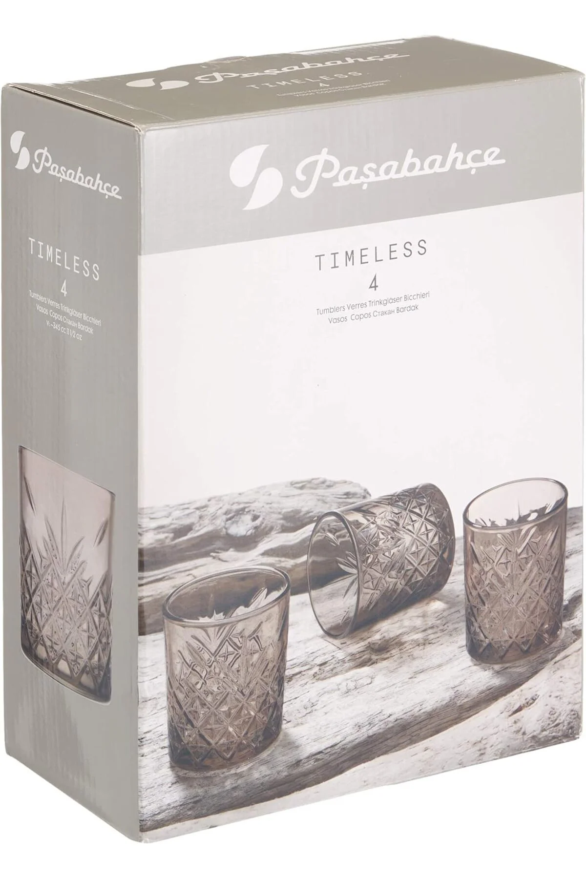 Timeless Viski Bardağı, 4'lü, 345 cc, Gri