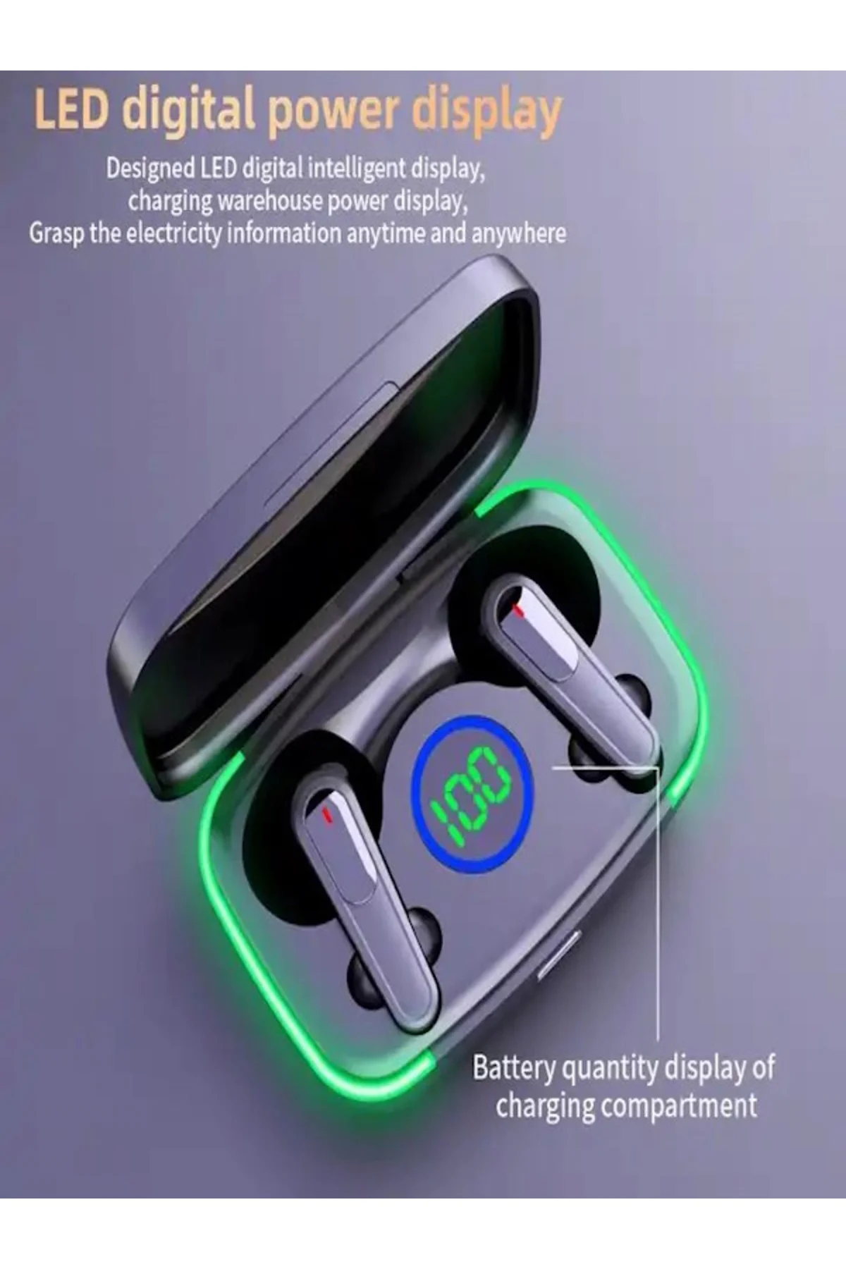 Time&Tech M80 spor su geçirmez dokunmatik LED dijital ekran bas kulakiçi pupg oyuncu kulaklığı