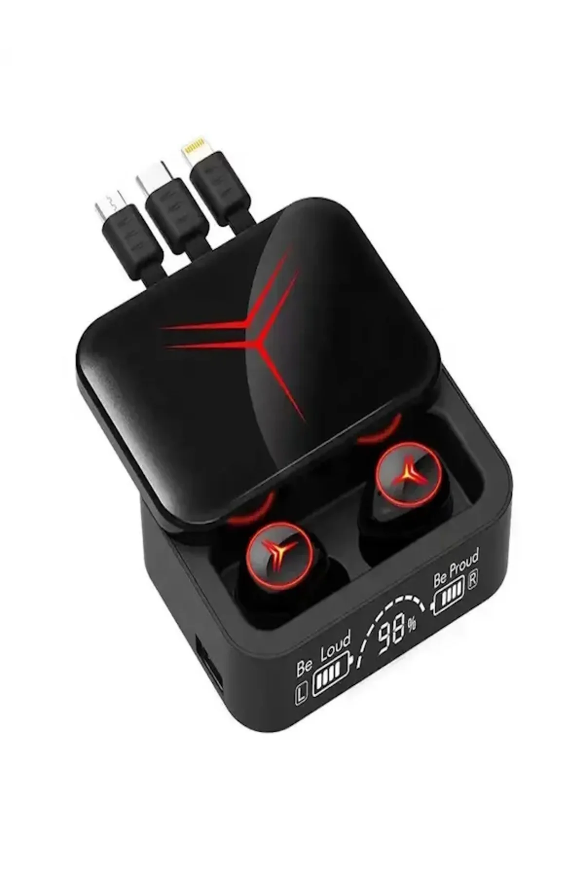Time&Tech M88Plus BT 5.2 kablosuz kulaklık M88 artı 2 in 1 kulaklık ve powerbank 1200 mah