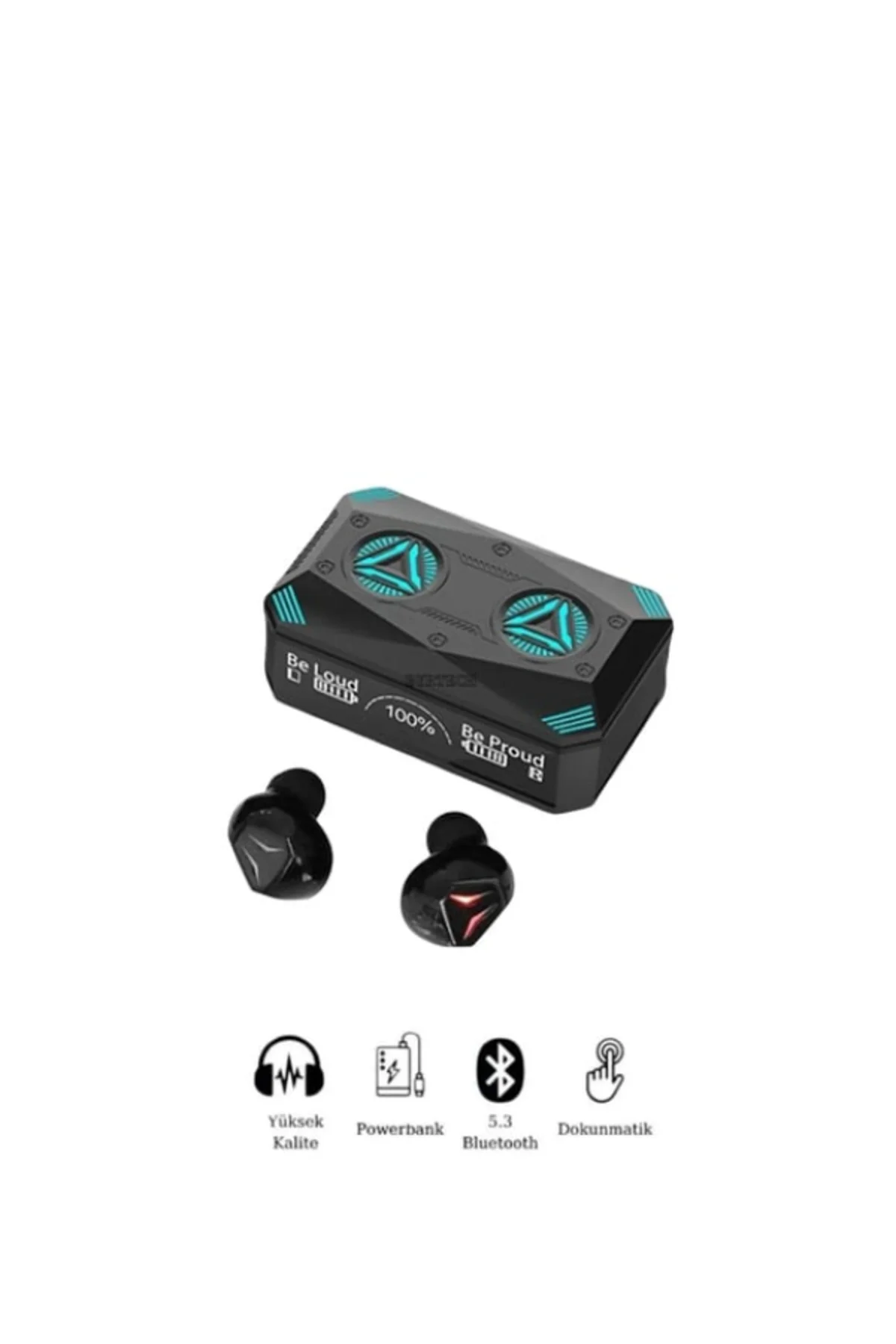 Time&Tech M98 Plus Powerbankli Gaming Işıklı Kulak içi Bluetooth Kulaklık Şarj Göstergeli