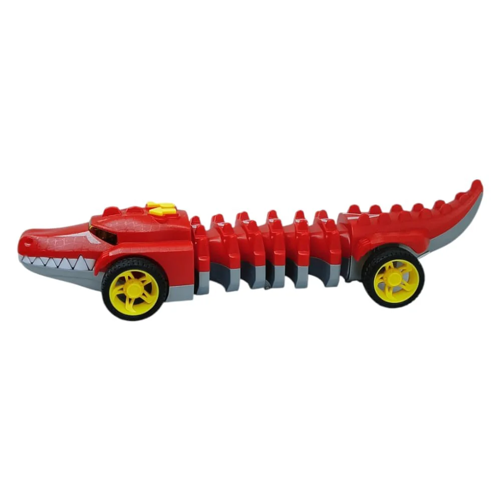 Timsah Araba - Otomatik Hareketli Sesli Işıklı 32 cm - Kırmızı Timsah - 1 ADET