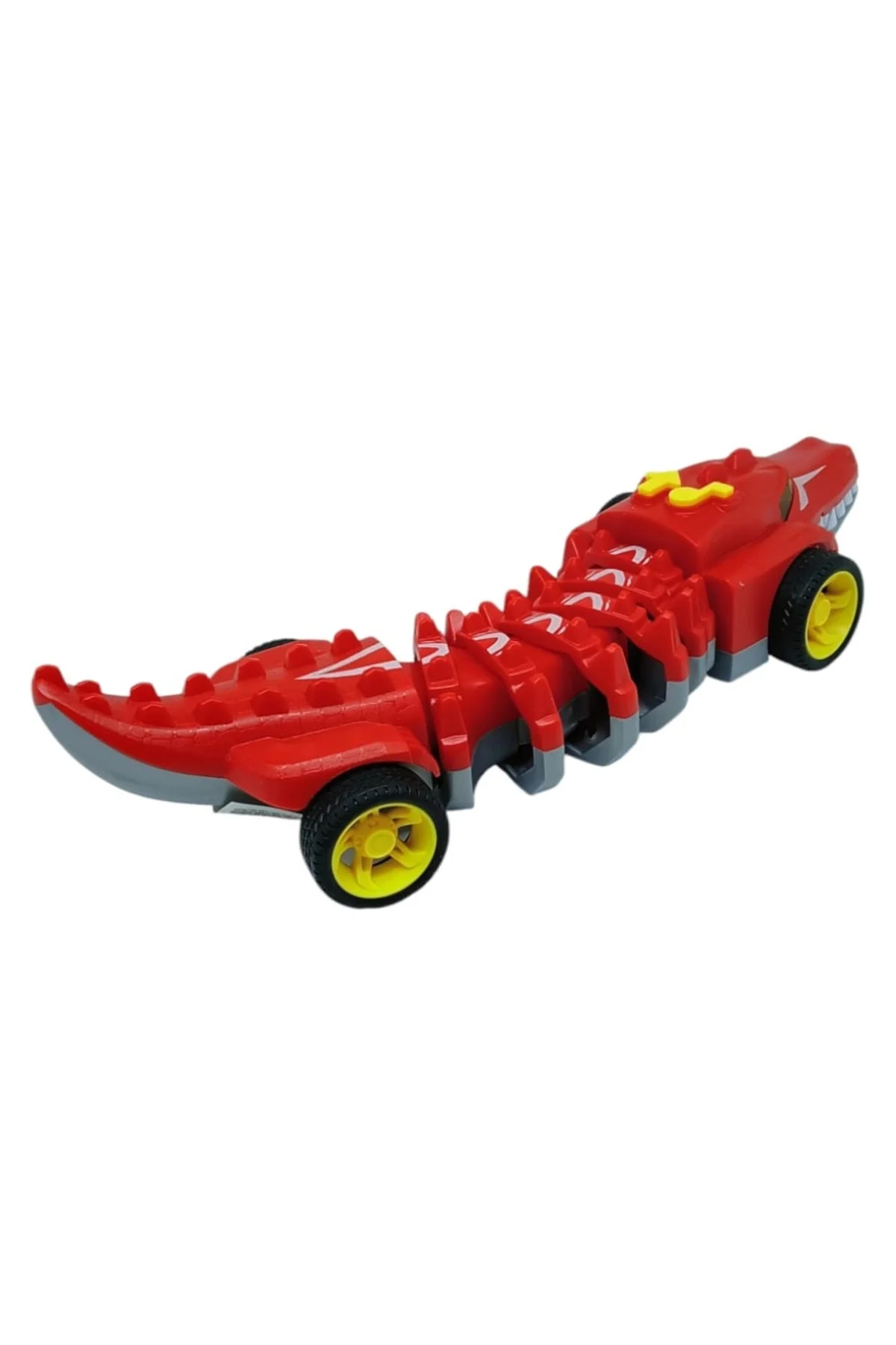 Timsah Araba - Otomatik Hareketli Sesli Işıklı 32 cm - Kırmızı Timsah - 1 ADET