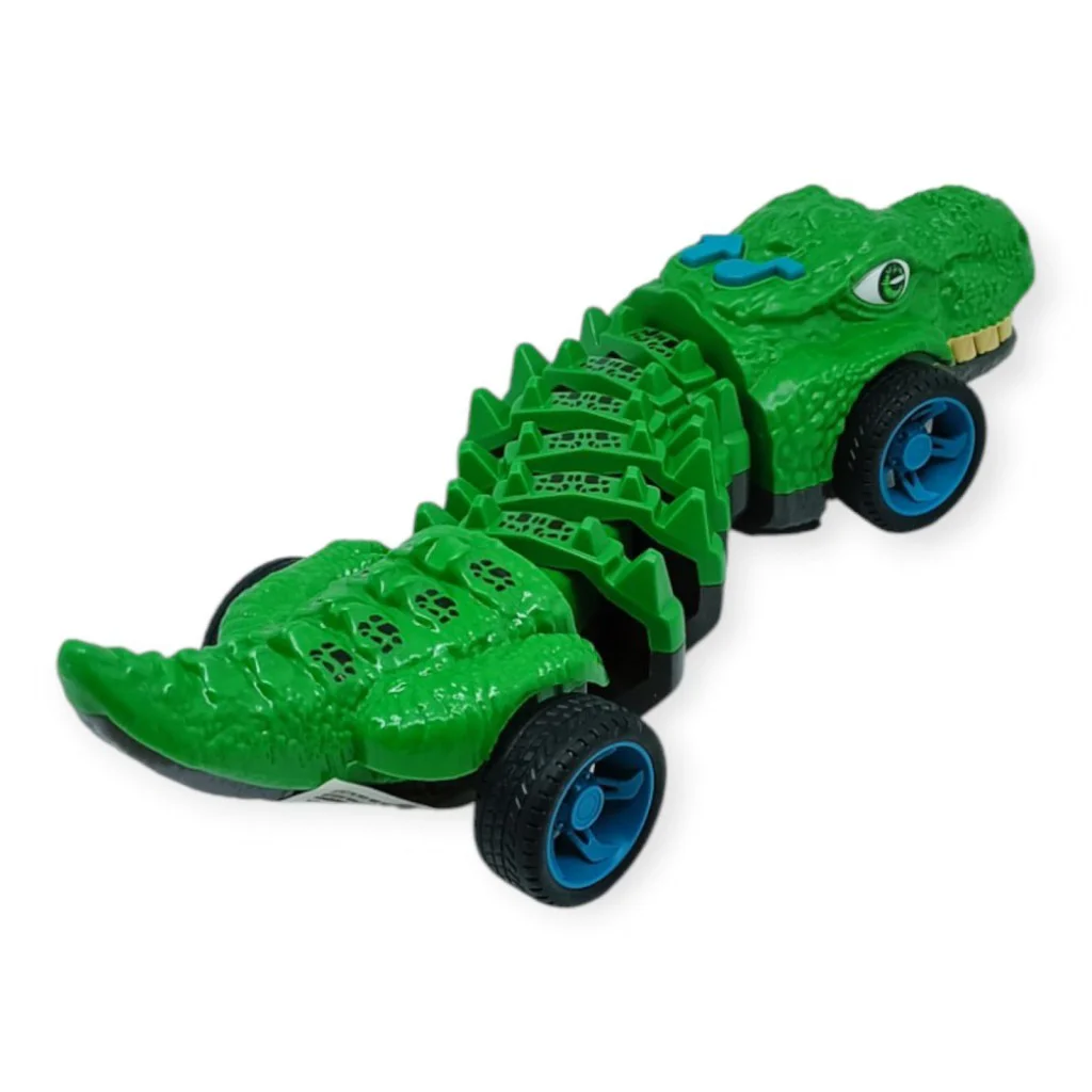 Timsah Araba - Otomatik Hareketli Sesli Işıklı 32 cm - Yeşil Gerçekçi Timsah - 1 ADET