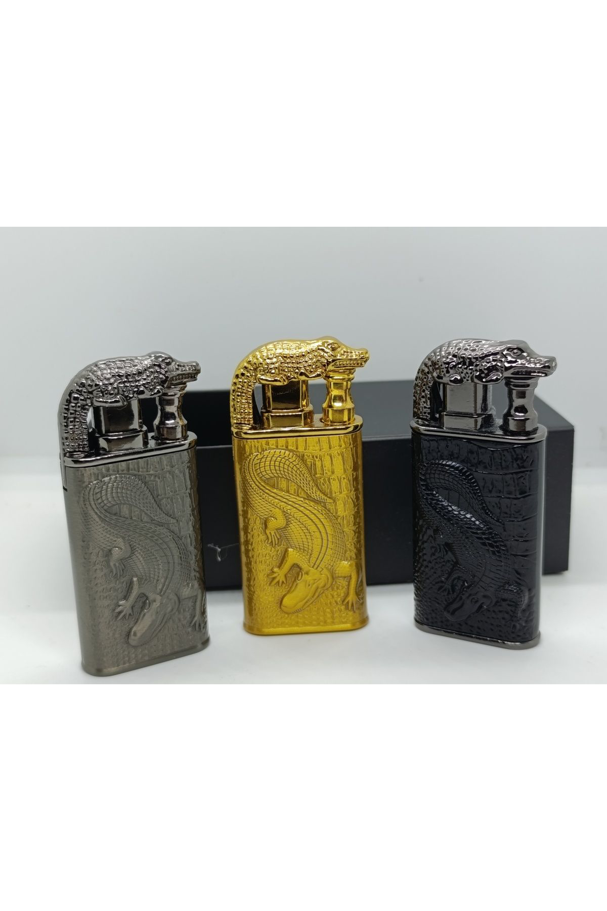 Pnp Timsah Çakmak Çift Yanmalı Çakmak Lüks Hediyelik Çakmak