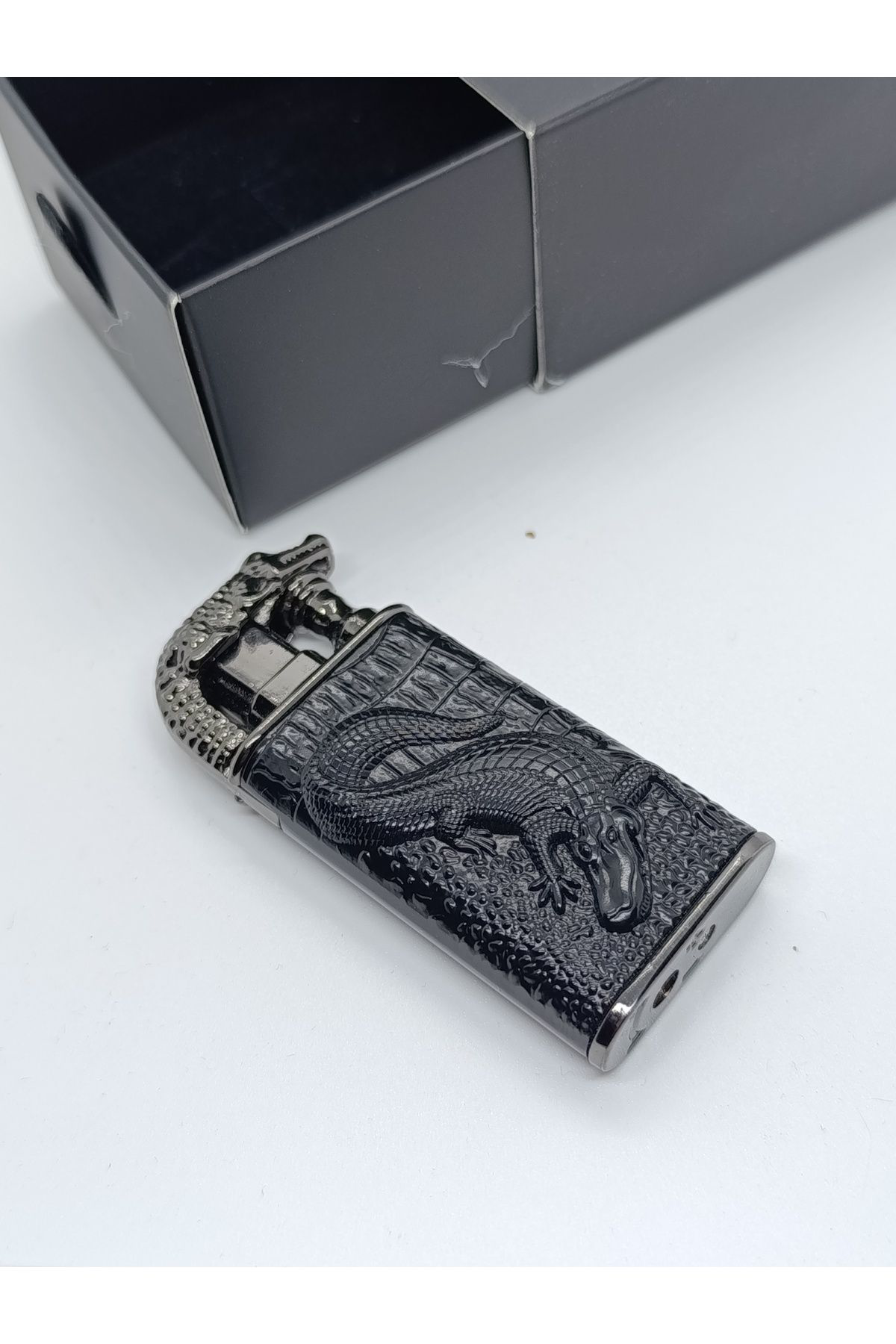 Pnp Timsah Çakmak Çift Yanmalı Çakmak Lüks Hediyelik Çakmak