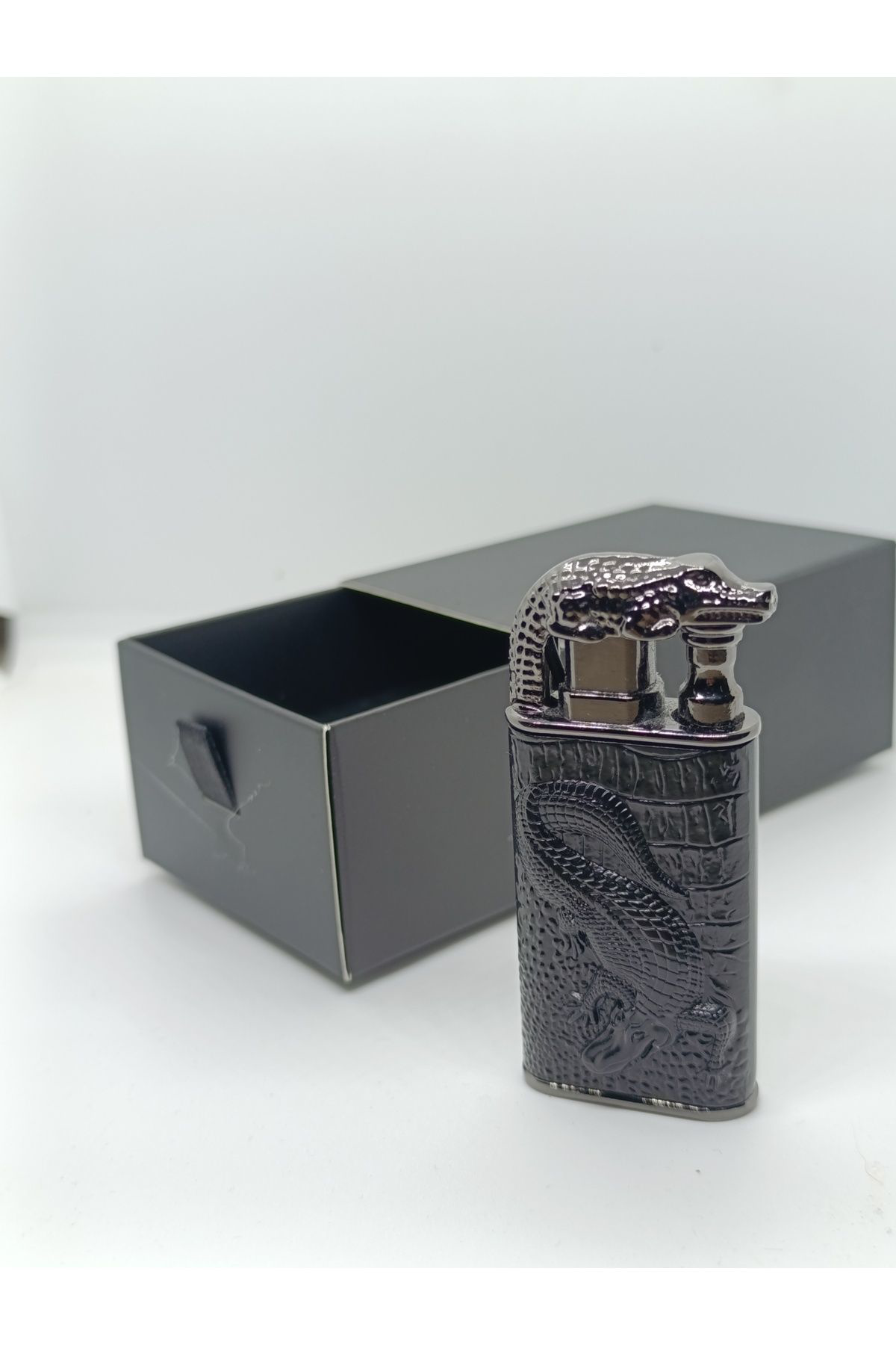 Pnp Timsah Çakmak Çift Yanmalı Çakmak Lüks Hediyelik Çakmak