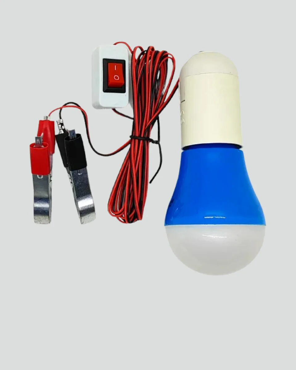 Timsah Kıskaçlı 12V LED Ampul Kamp ve Acil Durum Lambası