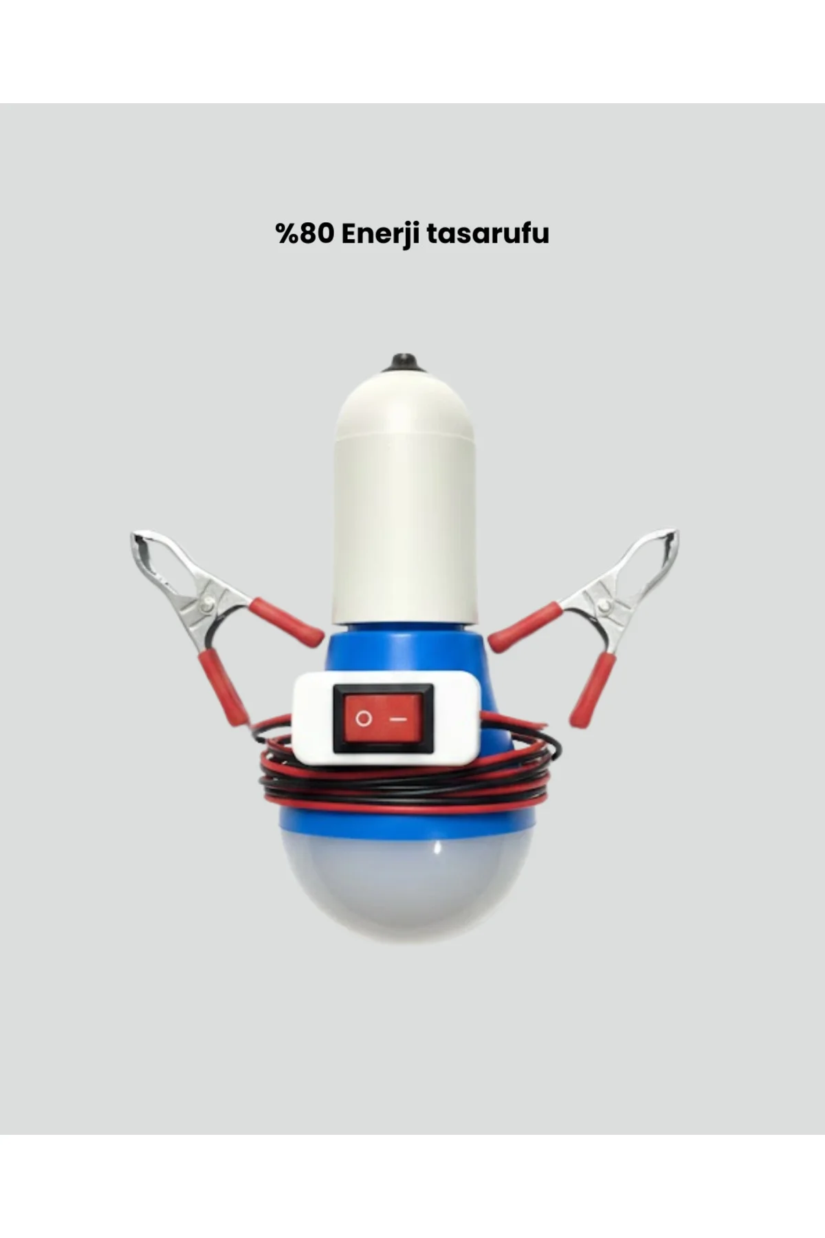 Timsah Kıskaçlı 12V Led Ampul Kamp Ve Acil Durum Lambası