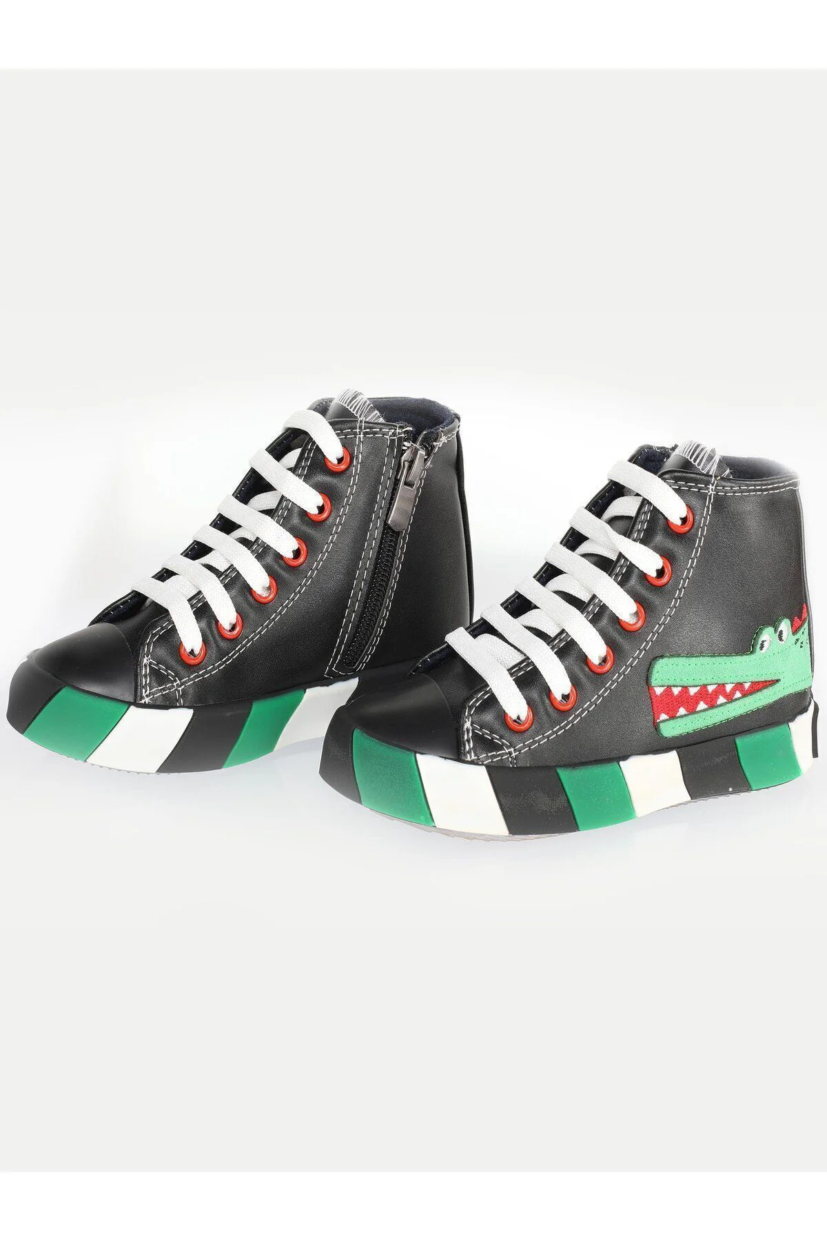 Timsah Ortopedik Destekli Siyah Erkek Çocuk Sneaker