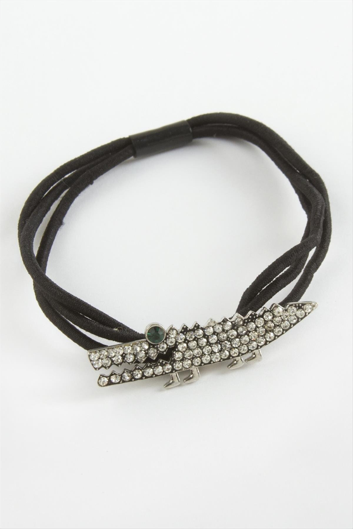 Timsah Taşlı Lastikli Toka