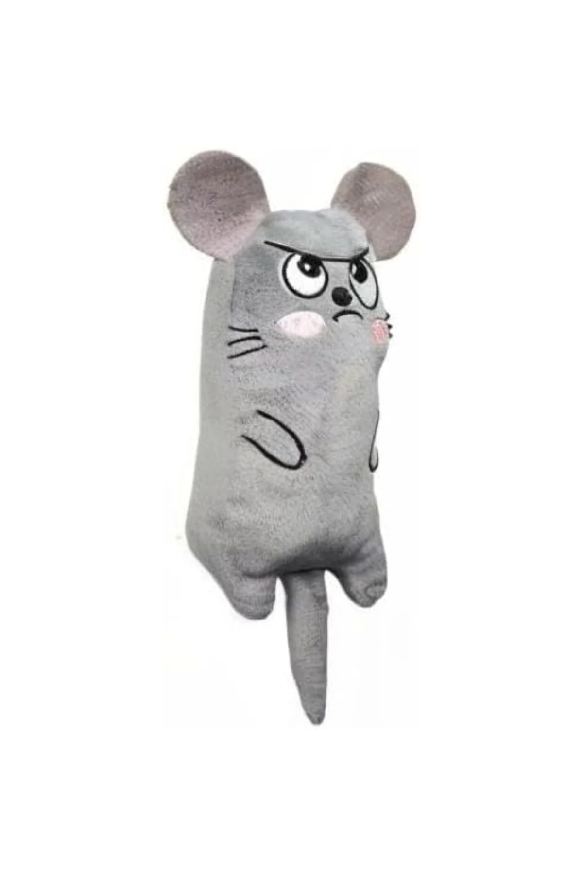 TİNEKE PELUŞ KEDİ OYUNCAĞI KEDİ OTLU CATNİPLİ GRİ 1 ADET