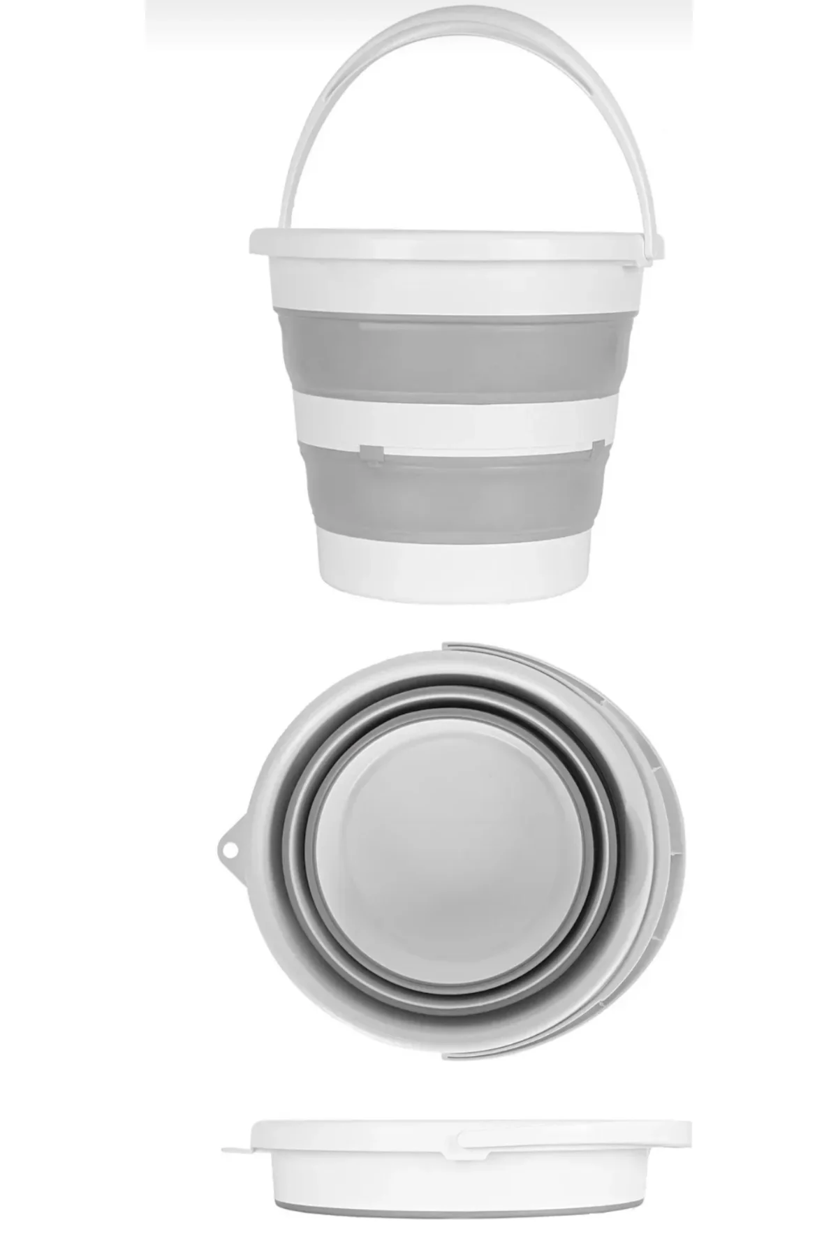 Tini Mini Art Katlanır Silikon Su Kovası Banyo Temizlik Kovası Sk