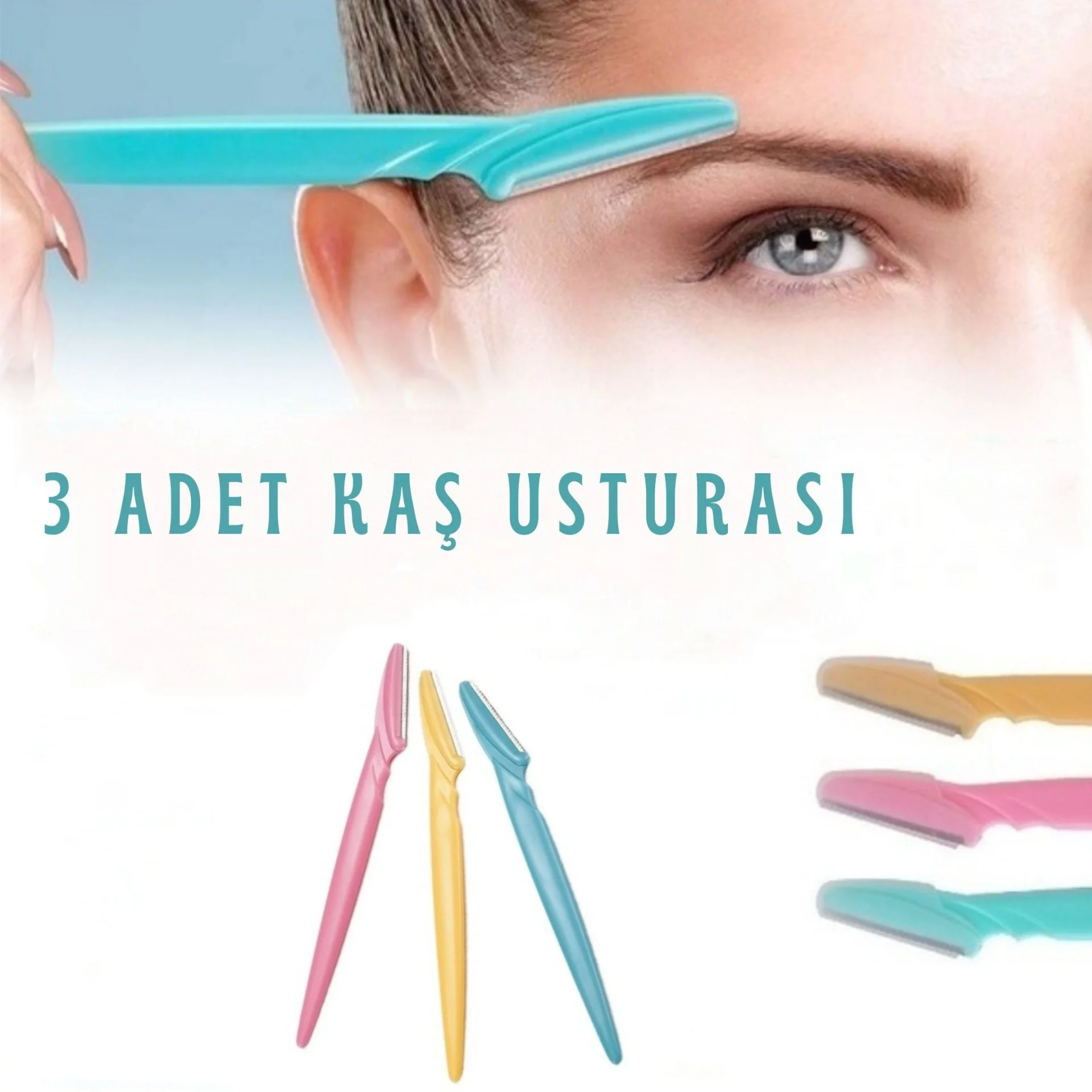 Tinkle Kaş Usturası 3'lü Set - Mükemmel Kaşlar İçin Hassas ve Etkili Aracınız Tinkle Kaş Usturası 3'lü Set - Mükemmel Kaşlar İçin Hassas ve Etkili Aracınız