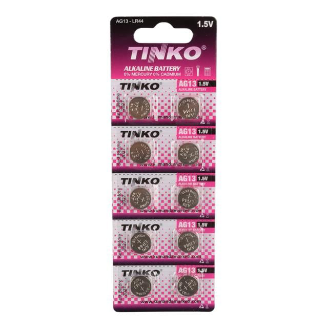 Tinko C-1106A AG13 LR44 A76 1.5 Volt Alkalin Düğme Pil (10&amp;ap