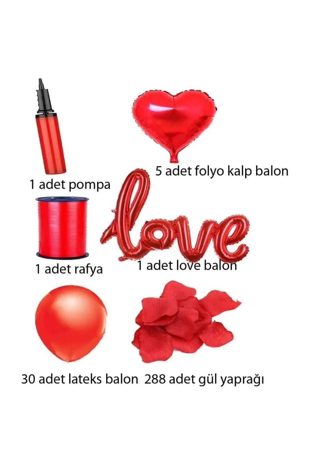 Tinky Winky 14 Şubat Sevgililer Günü Romantik Oda Mekan Süsleme Ö