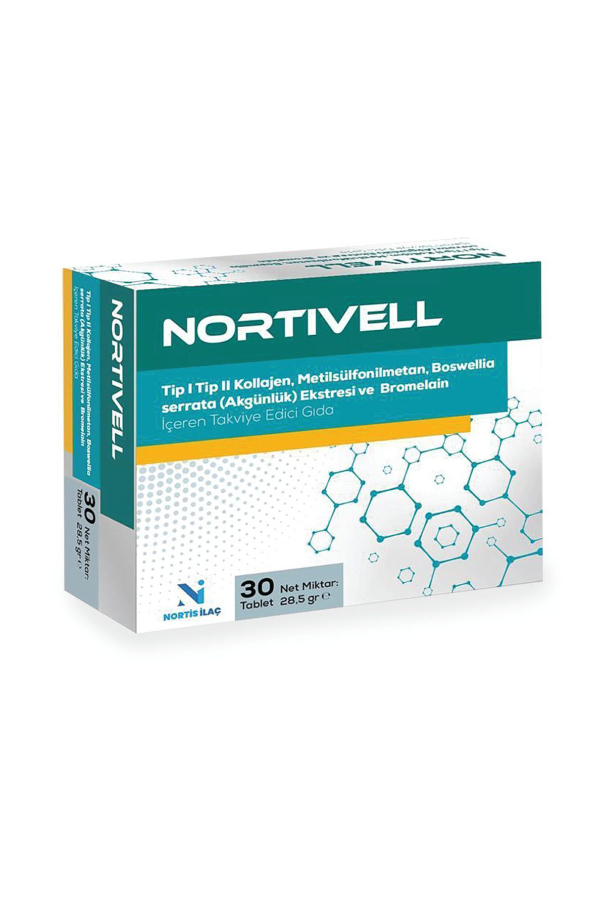 Nortivell Tip1-Tip2 Kolajen 30 Tablet Takviye Edici Gıda
