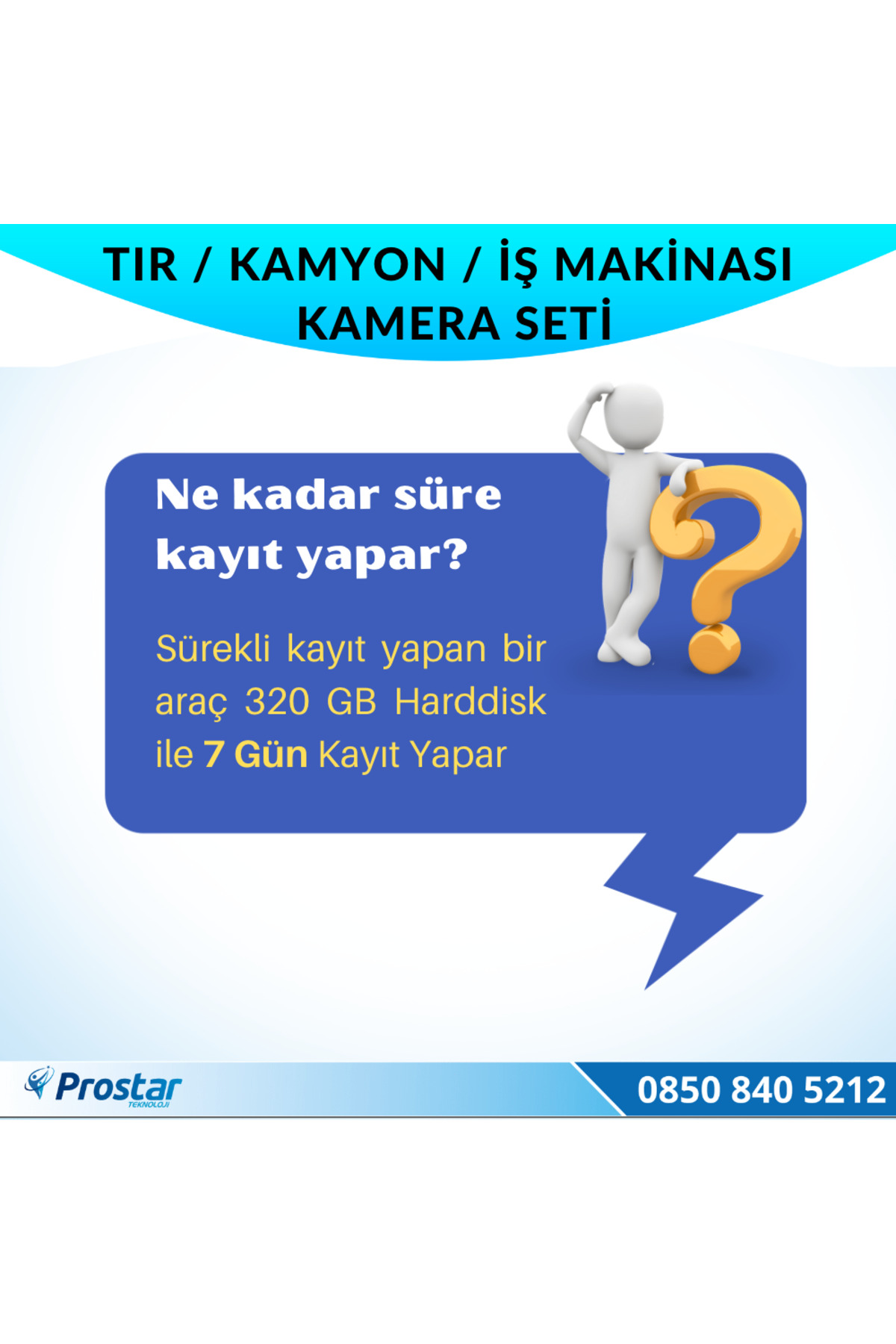 Navistar Tır Kamyon İş Makinası İçin Uzaktan İzlemeli 4 Kameralı 320 Gb Ha