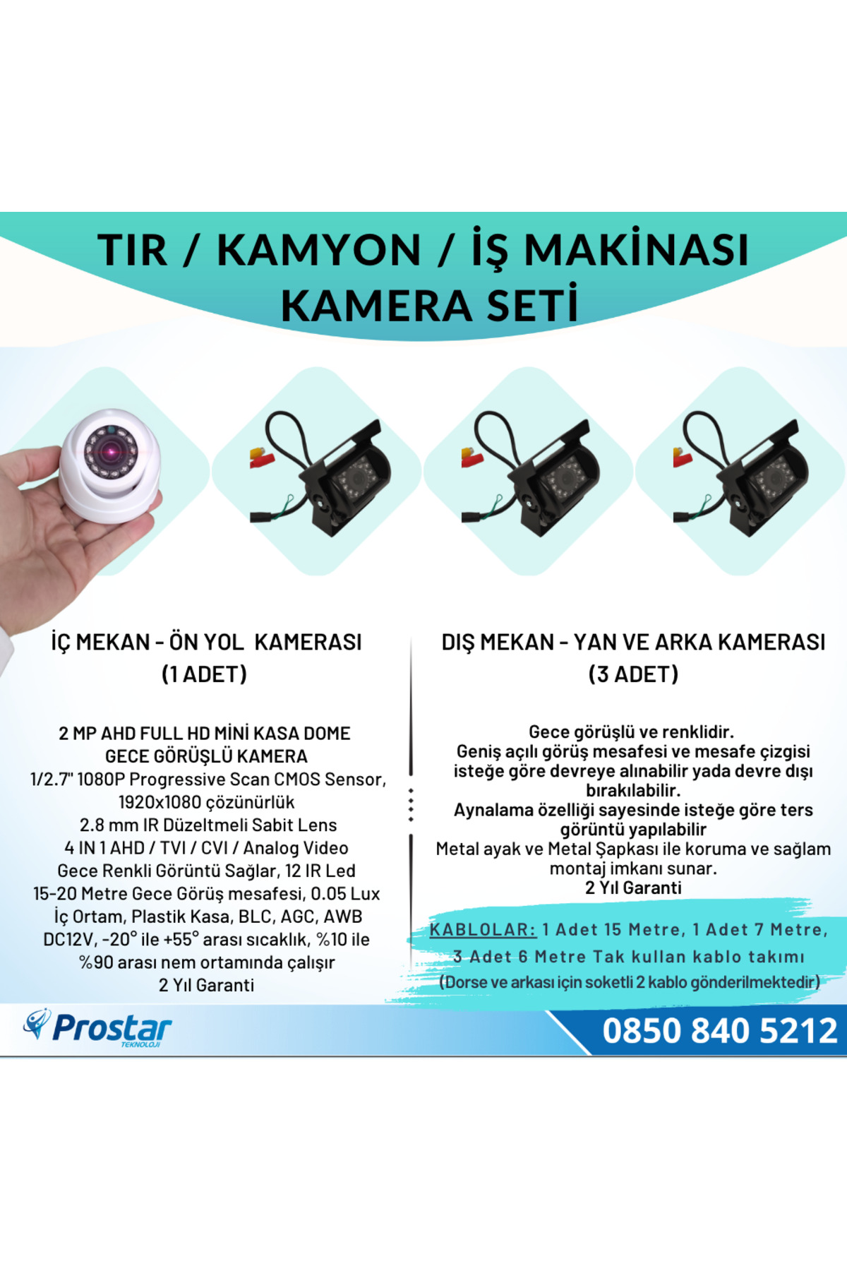 Navistar Tır Kamyon İş Makinası İçin Uzaktan İzlemeli 4 Kameralı 1 Tb Hard