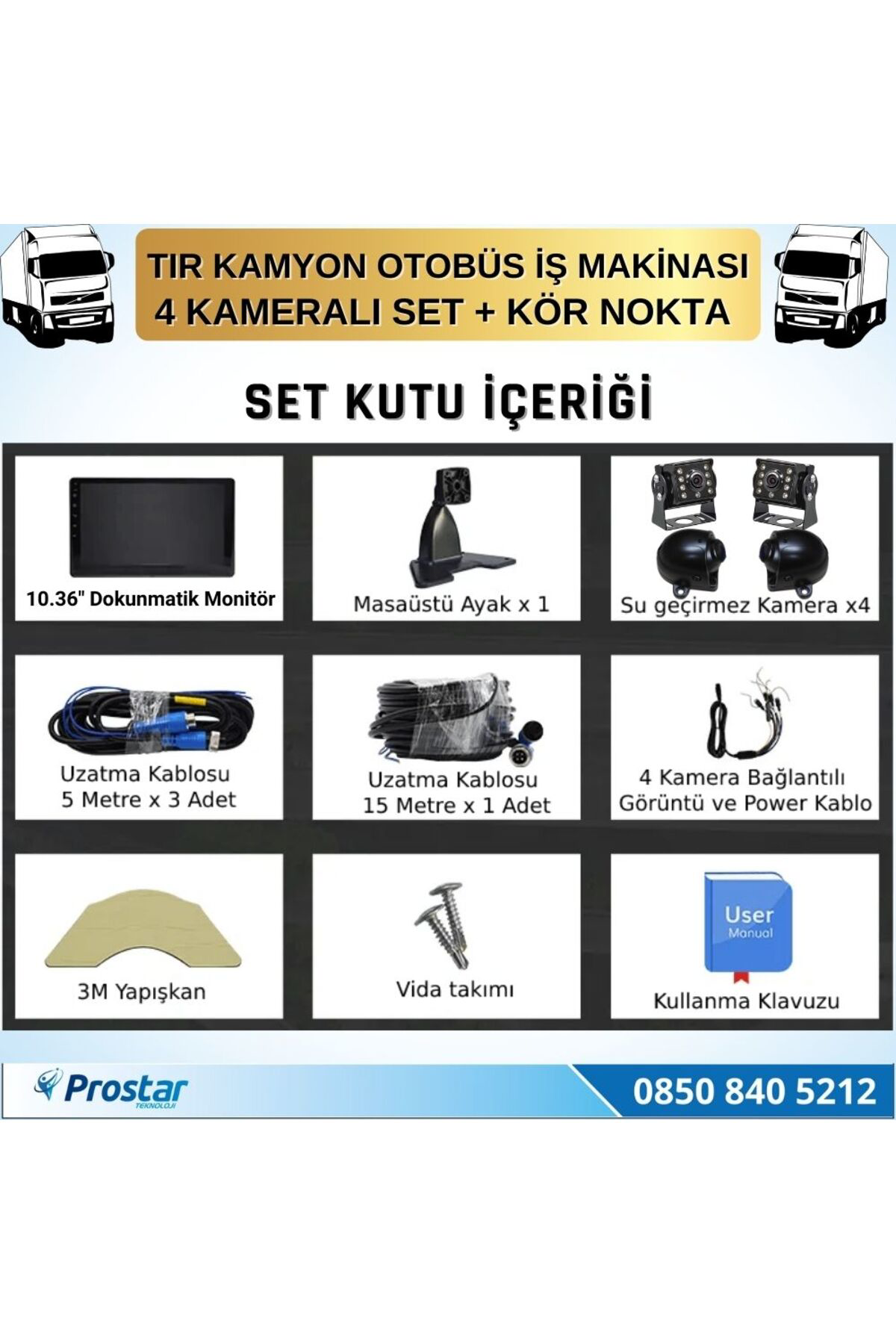 Navistar Tır Ve Kamyon 10.36&Quot; Dokunmatik 4 Kameralı 256 Gb Destekli K