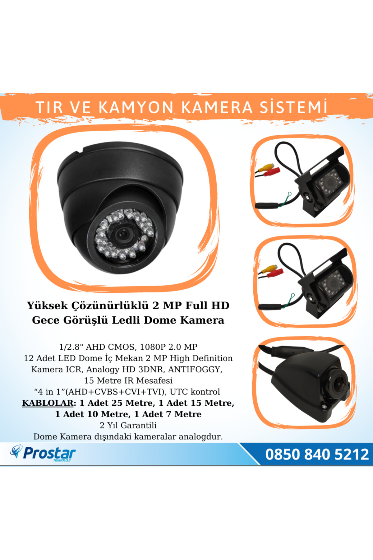 Tır Ve Kamyonlar Için Uzaktan Izlemeli 4 Kameralı 1 Tb Harddisk K
