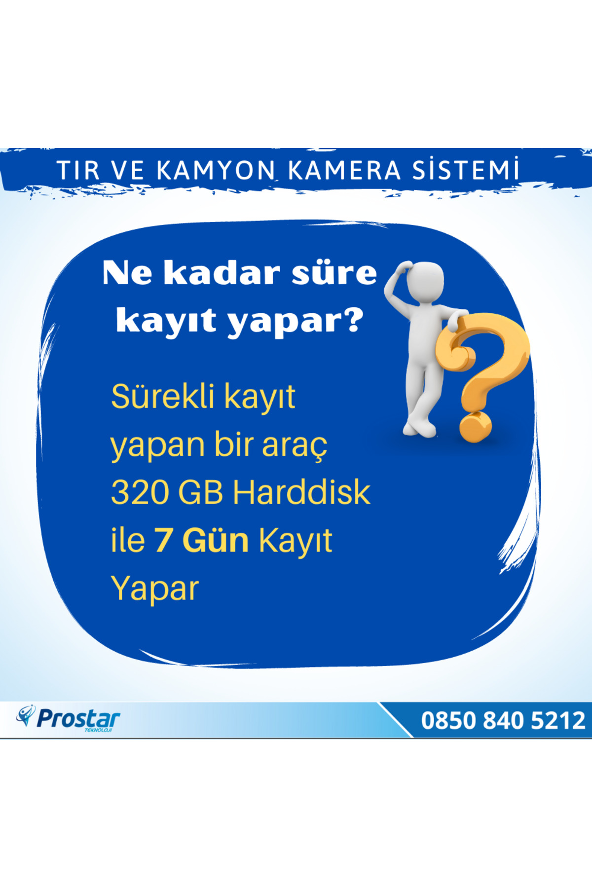 Tır Ve Kamyonlar Için Uzaktan Izlemeli 4 Kameralı 320 Gb Harddisk