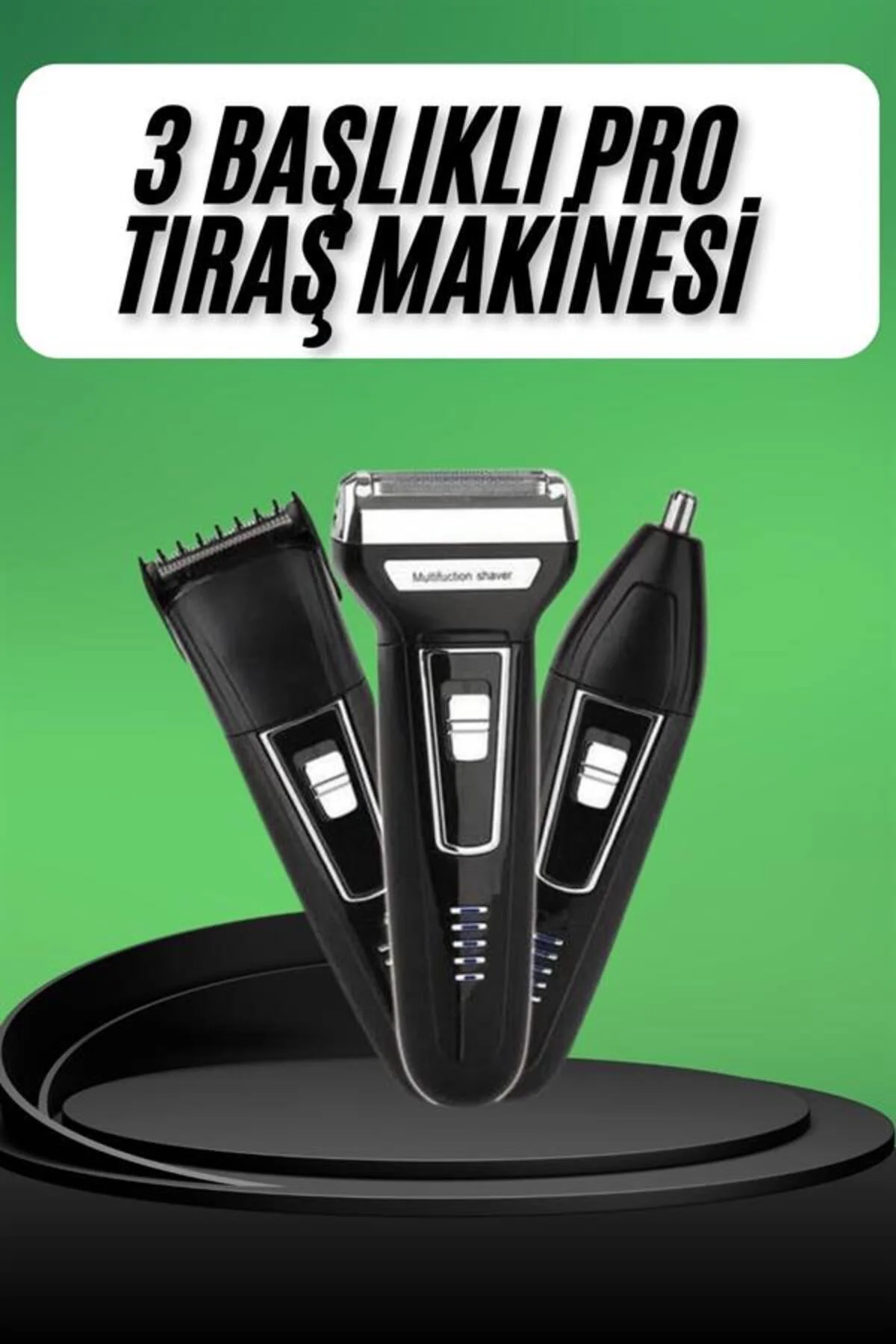 Tıraş Makinesi 3 Başlıklı T Başlıklı Hassas Ciltlere Özel Saç Sak