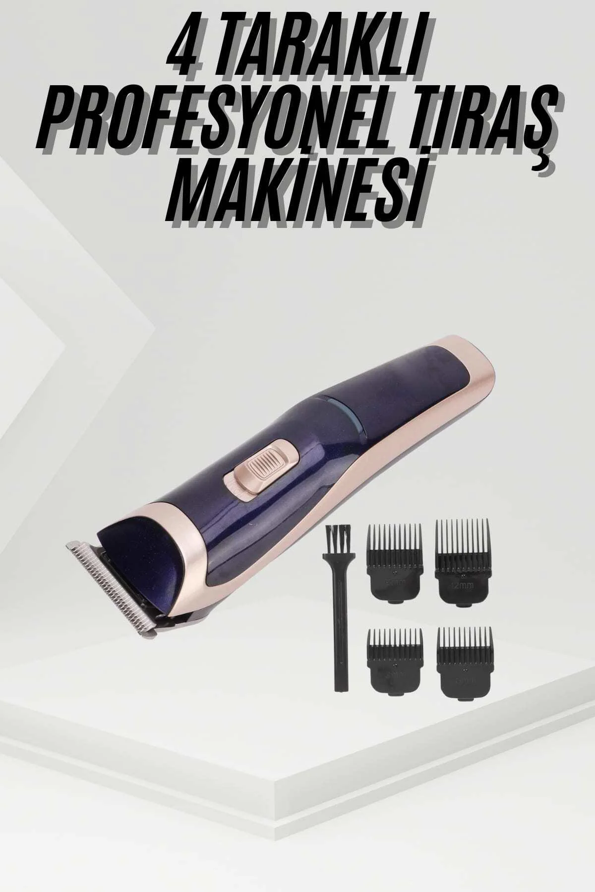 Tıraş Makinesi 4 Başlıklı Paslanmaz Çelik Bıçaklı Tüm Saç Tipleri