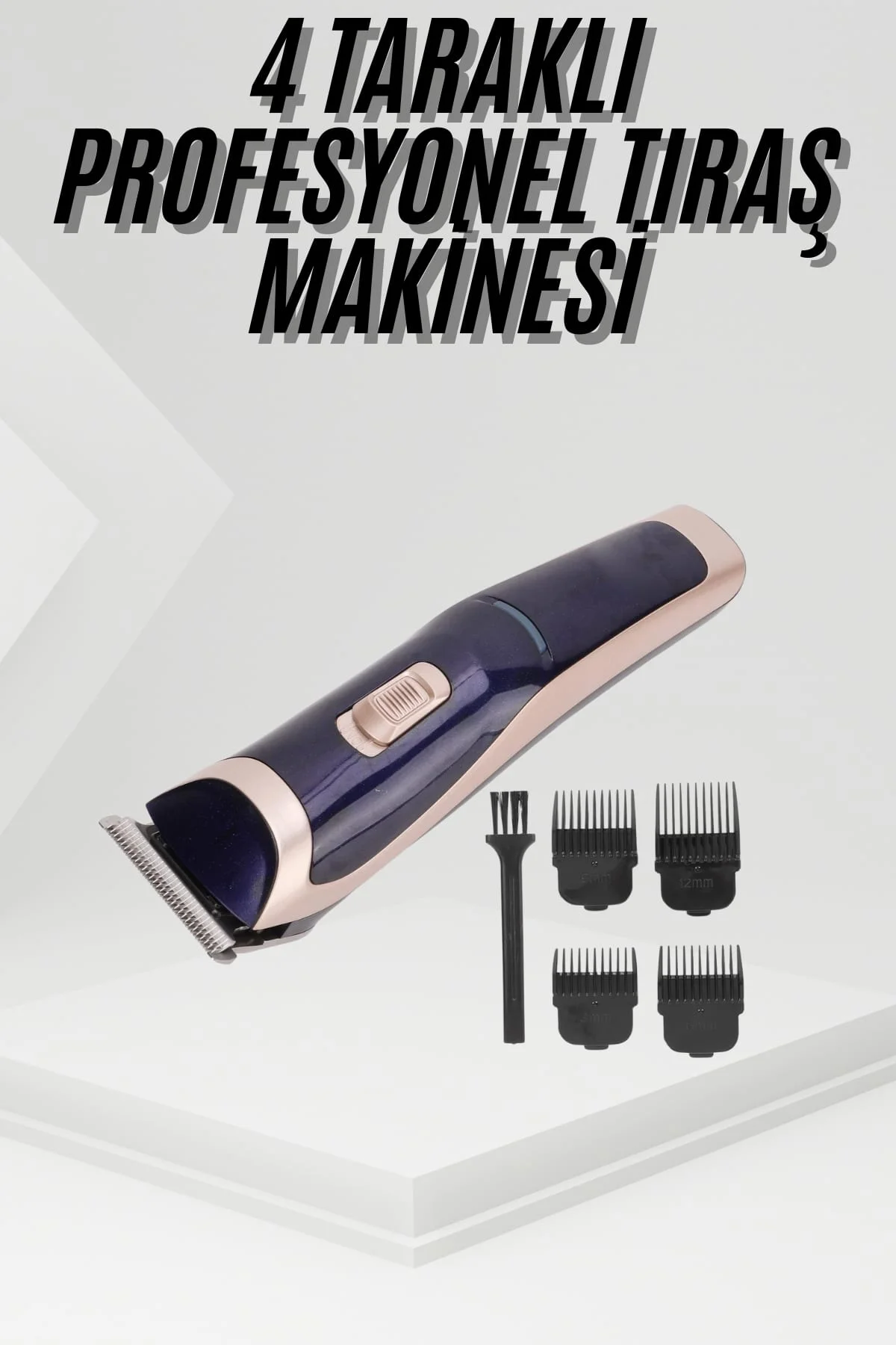 Tıraş Makinesi 4 Başlıklı Paslanmaz Çelik Bıçaklı Tüm Saç Tiplerine Uygun