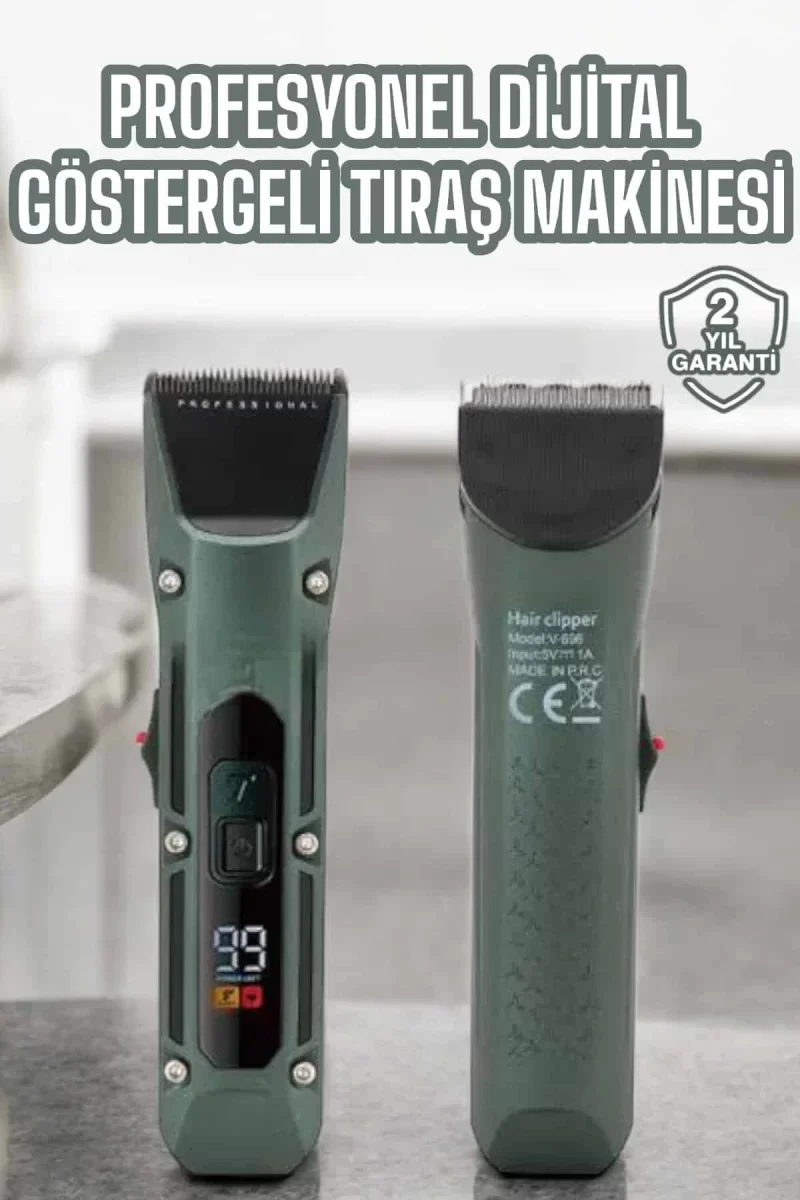 Tıraş Makinesi Dijital Göstergeli Turbo Motor Paslanmaz Çelik - Lisinya