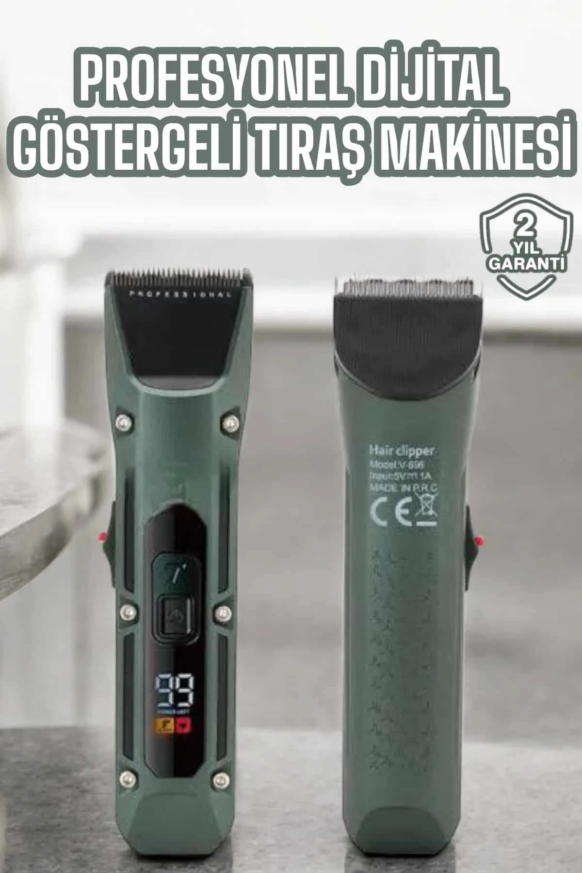 Tıraş Makinesi Dijital Göstergeli Turbo Motor Paslanmaz Çelik Tıraş Makinesi Dijital Göstergeli Turbo Motor Paslanmaz Çelik