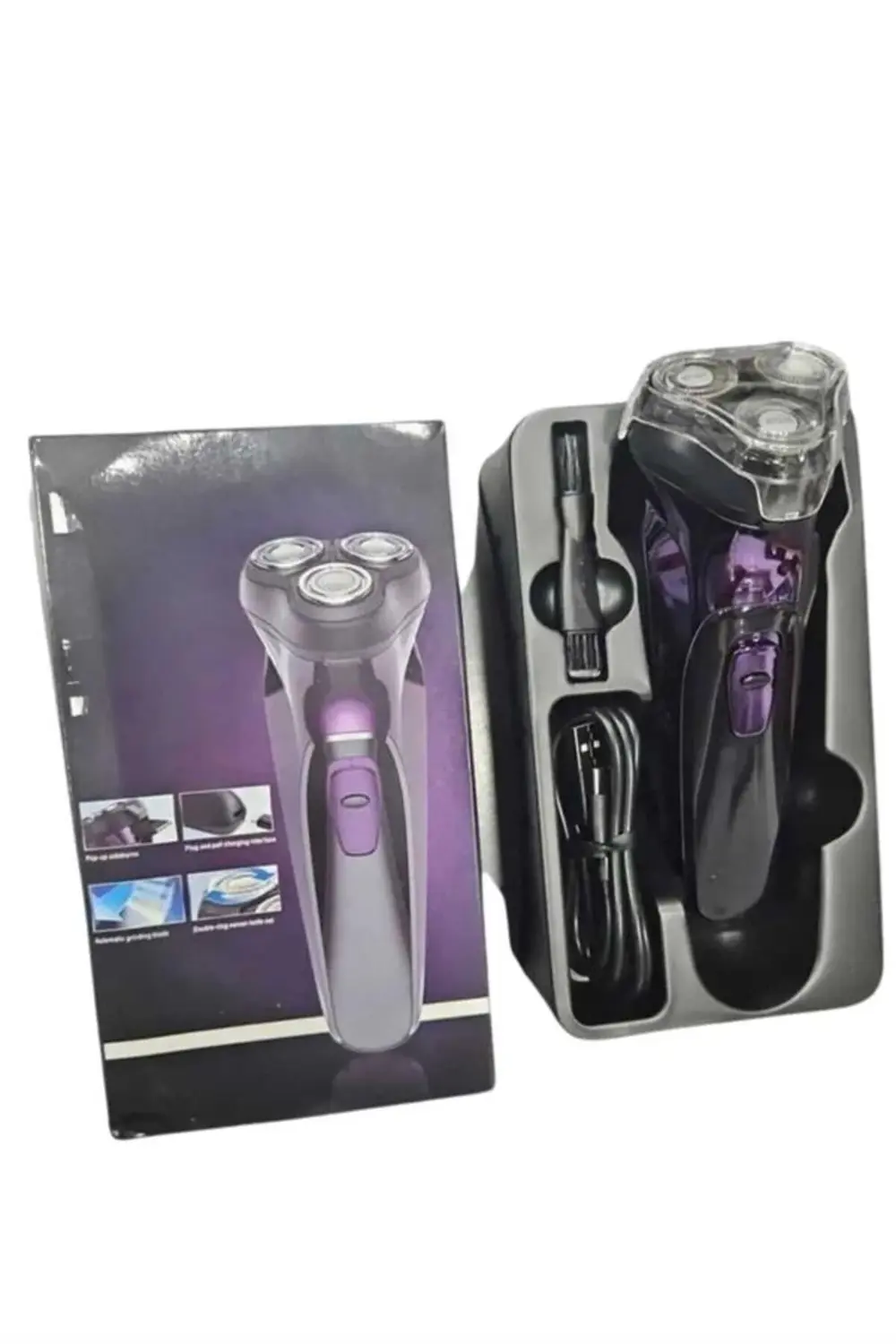 Tıraş Makinesi Hassas Ciltlere Özel Döner Başlıklı Pürüzsüz Görün