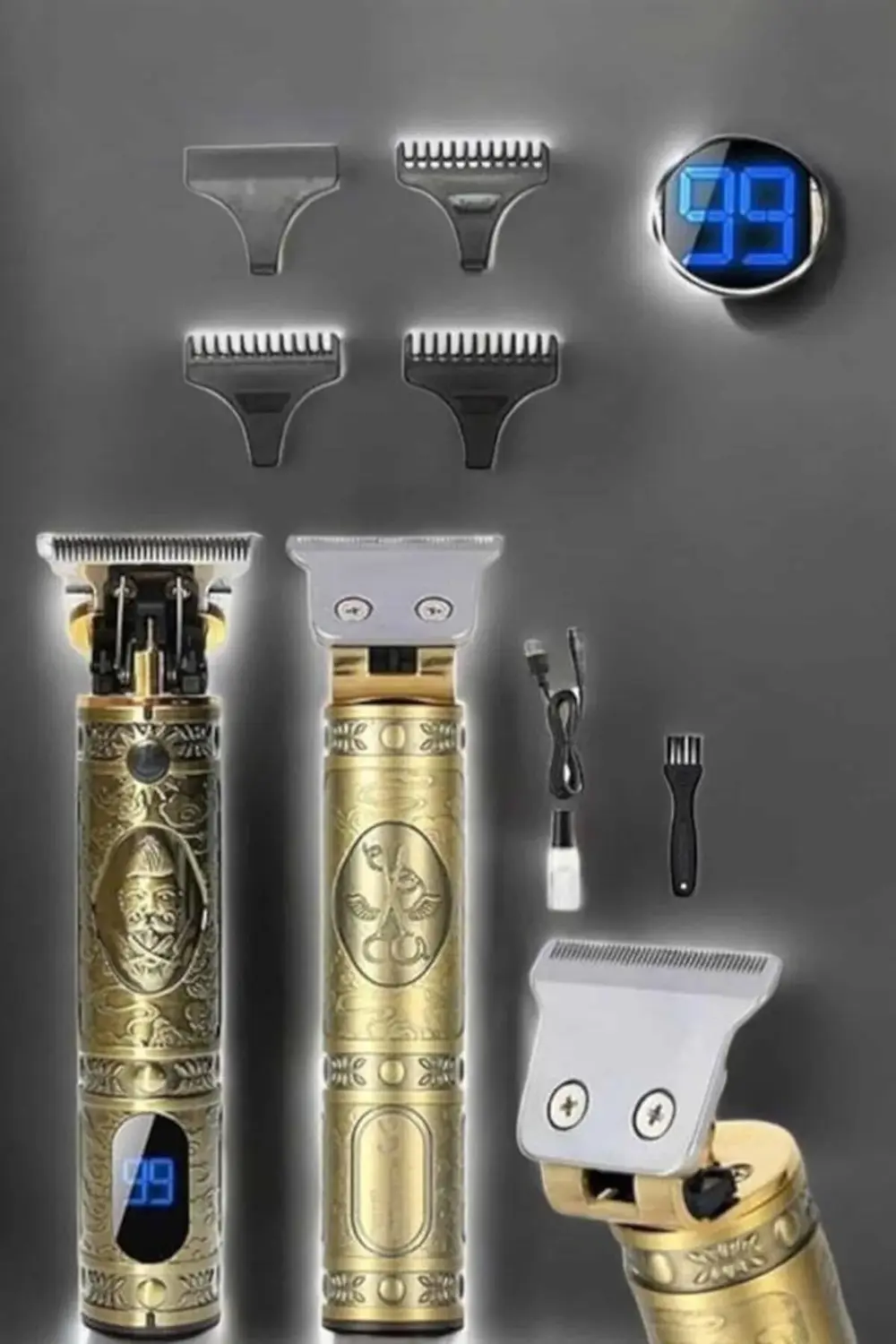 Tıraş Makinesi Şarjlı Profesyonel Saç Kesme Makinesi Gold Çizik T