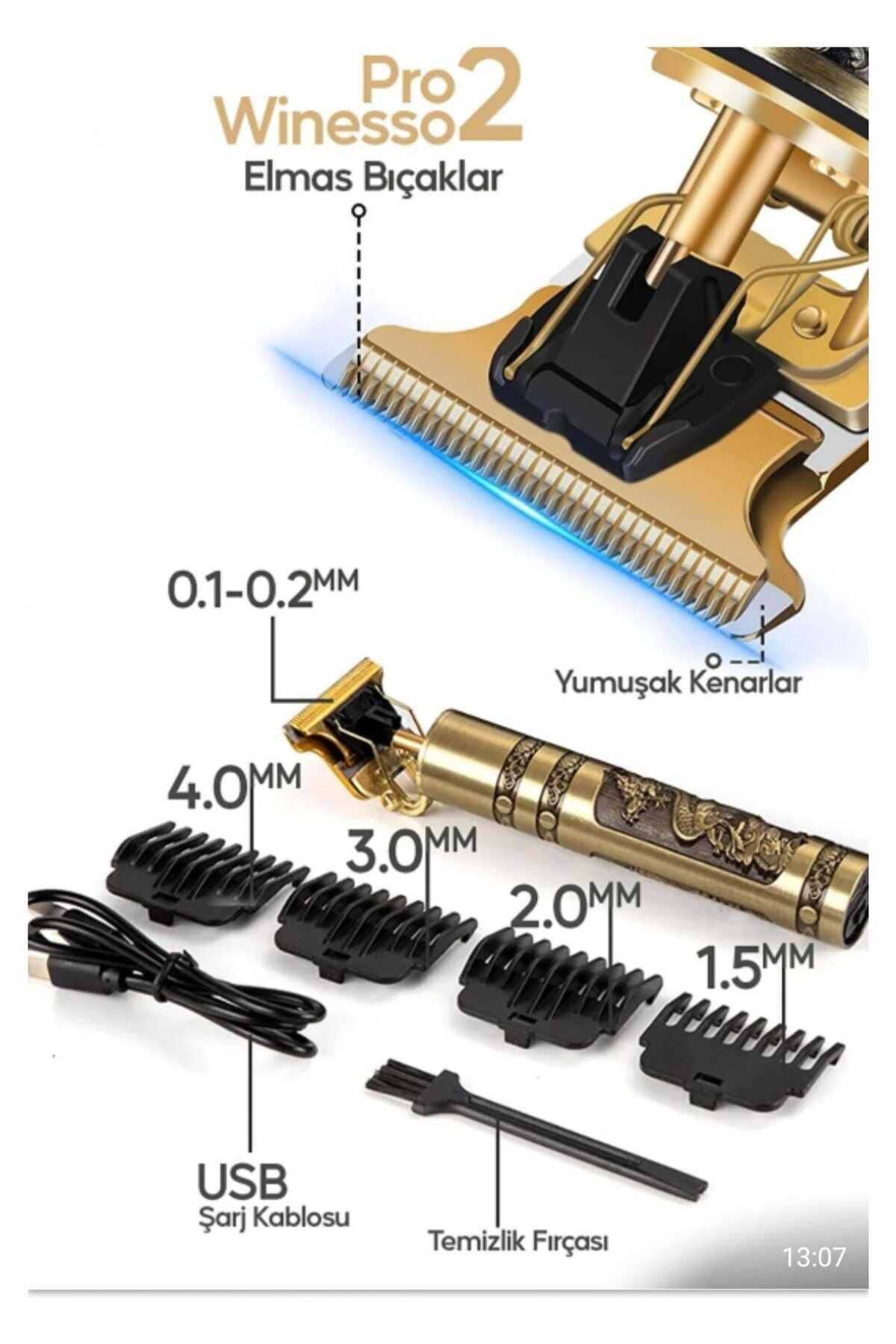 Tıraş Makinesi  USB Şarjlı Saç Sakal Vücut Kıl Tüy Alma Kadın Erk