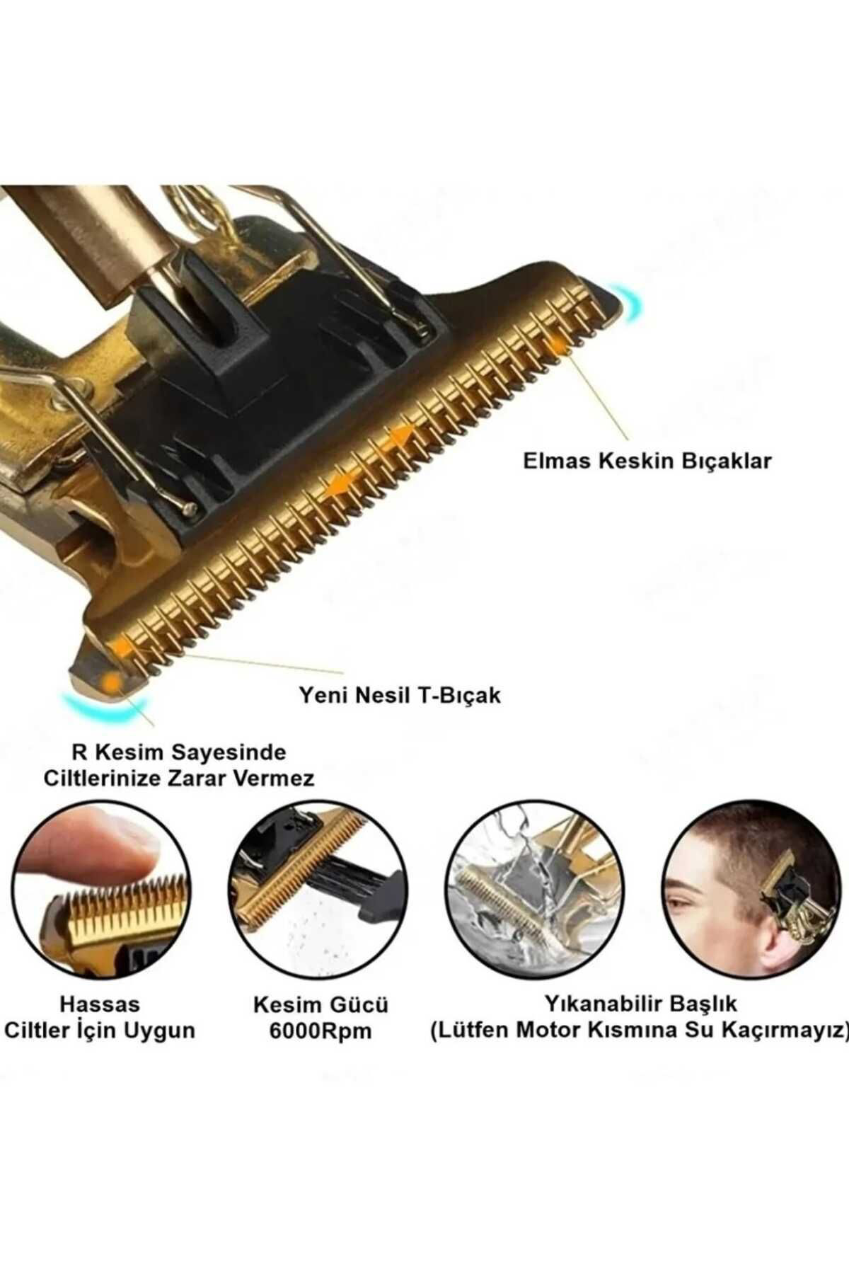 Tıraş Makinesi  USB Şarjlı Saç Sakal Vücut Kıl Tüy Alma Kadın Erk