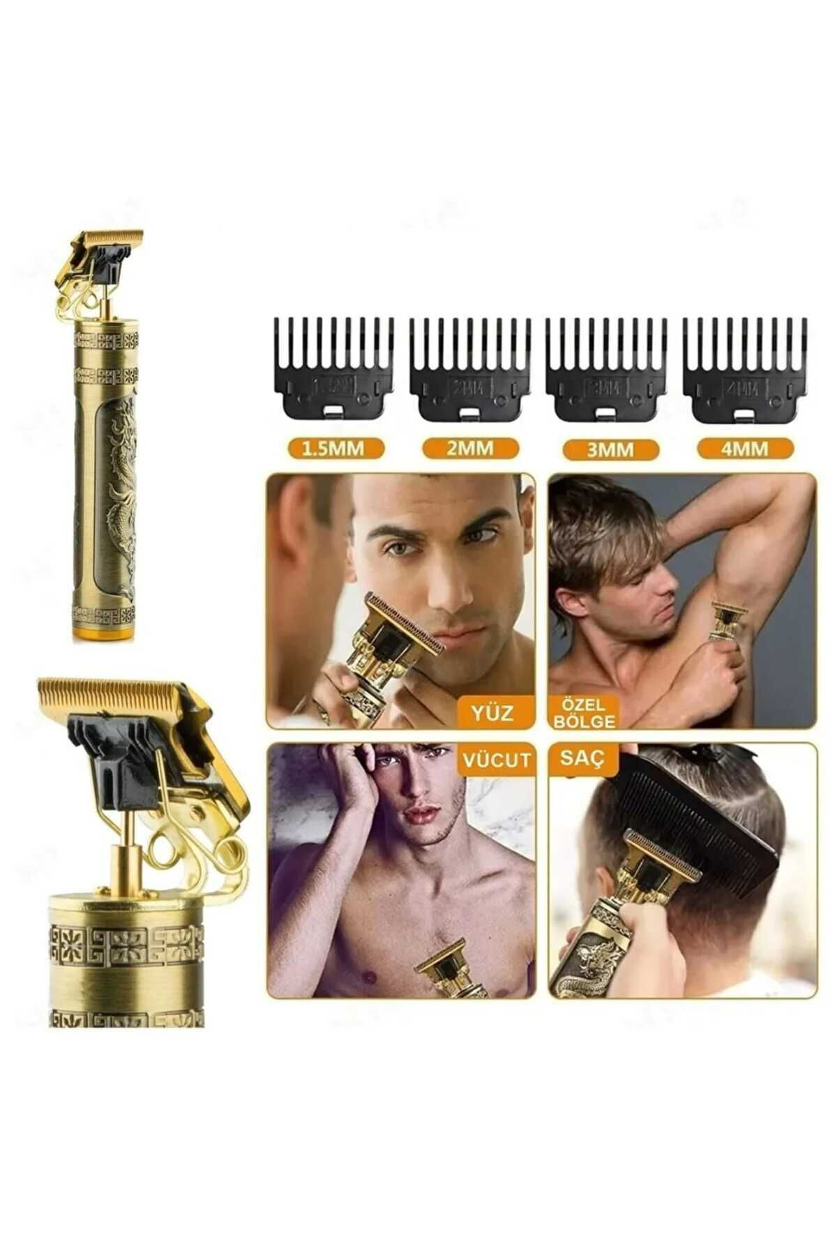 Tıraş Makinesi  USB Şarjlı Saç Sakal Vücut Kıl Tüy Alma Kadın Erk