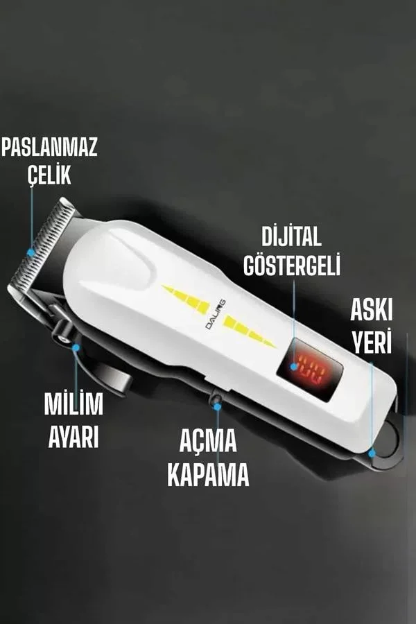 Tıraş Makinesi Uzun Ömürlü Batarya, Keskin Bıçaklar ve Profesyonel - Lisinya