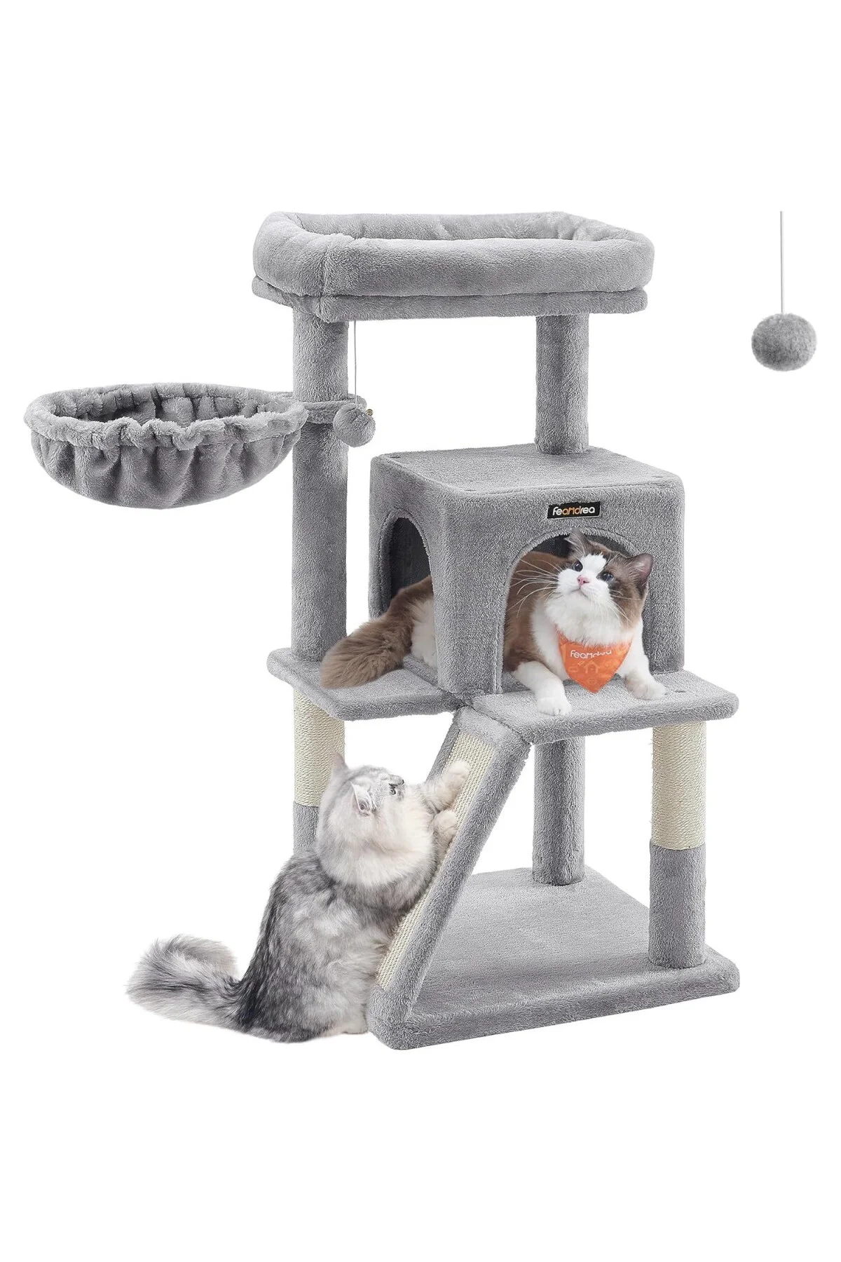Tırmalama Tahtası, Geniş Platformlu Kedi Ağacı, Açık Gri PCT51W