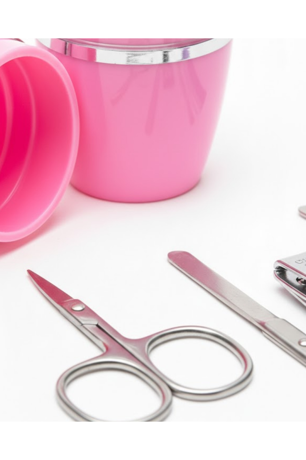 Tırnak Bakım Manikür Pedikür Seti 4 Parça Pembe Ev ve Seyahat Uyu