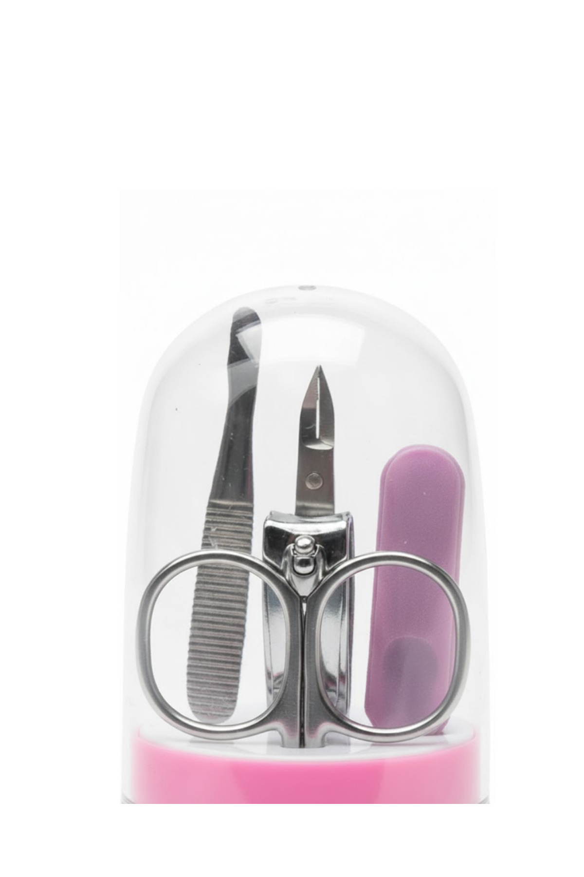 Tırnak Bakım Manikür Pedikür Seti 4 Parça Pembe Ev ve Seyahat Uyu