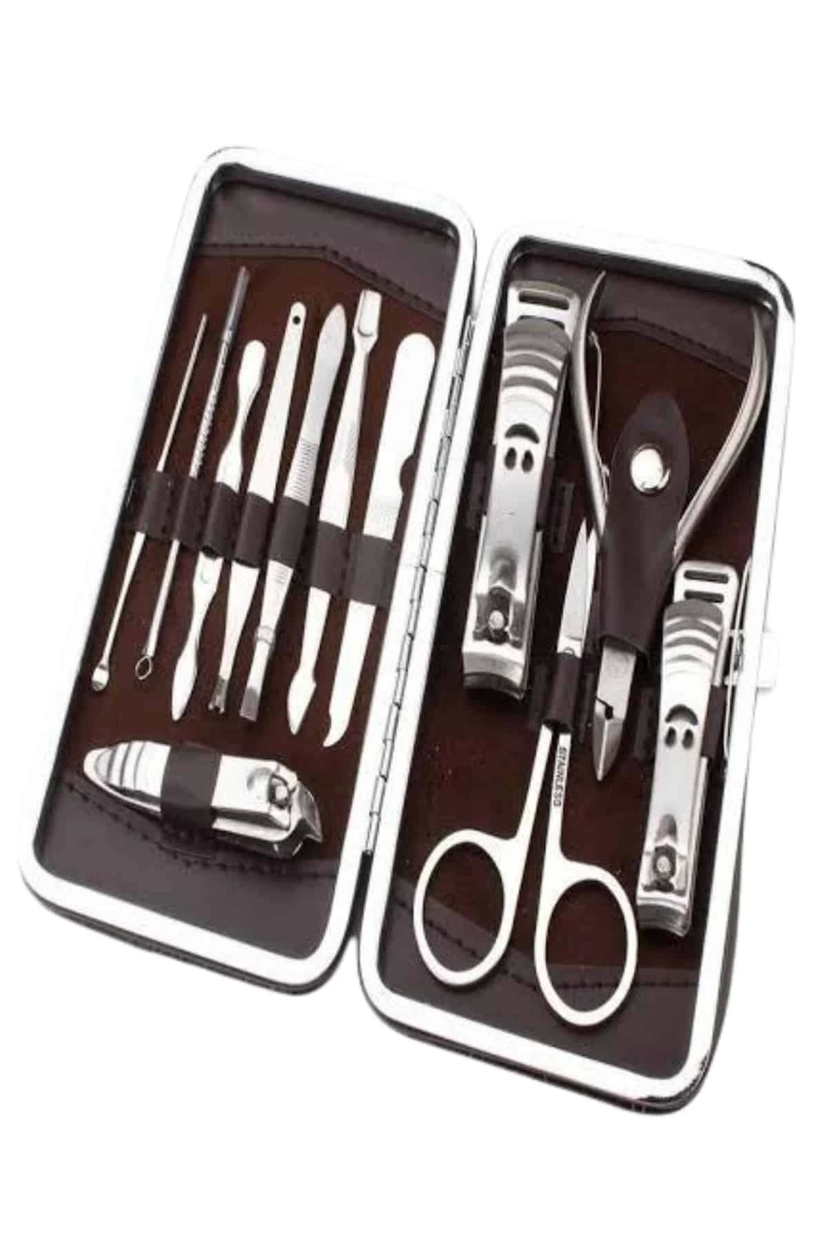 Yusuftex Tirnak Bakim Seti Tirnak Düzeltme Batik 12 Parça Çanta Tipi Manik