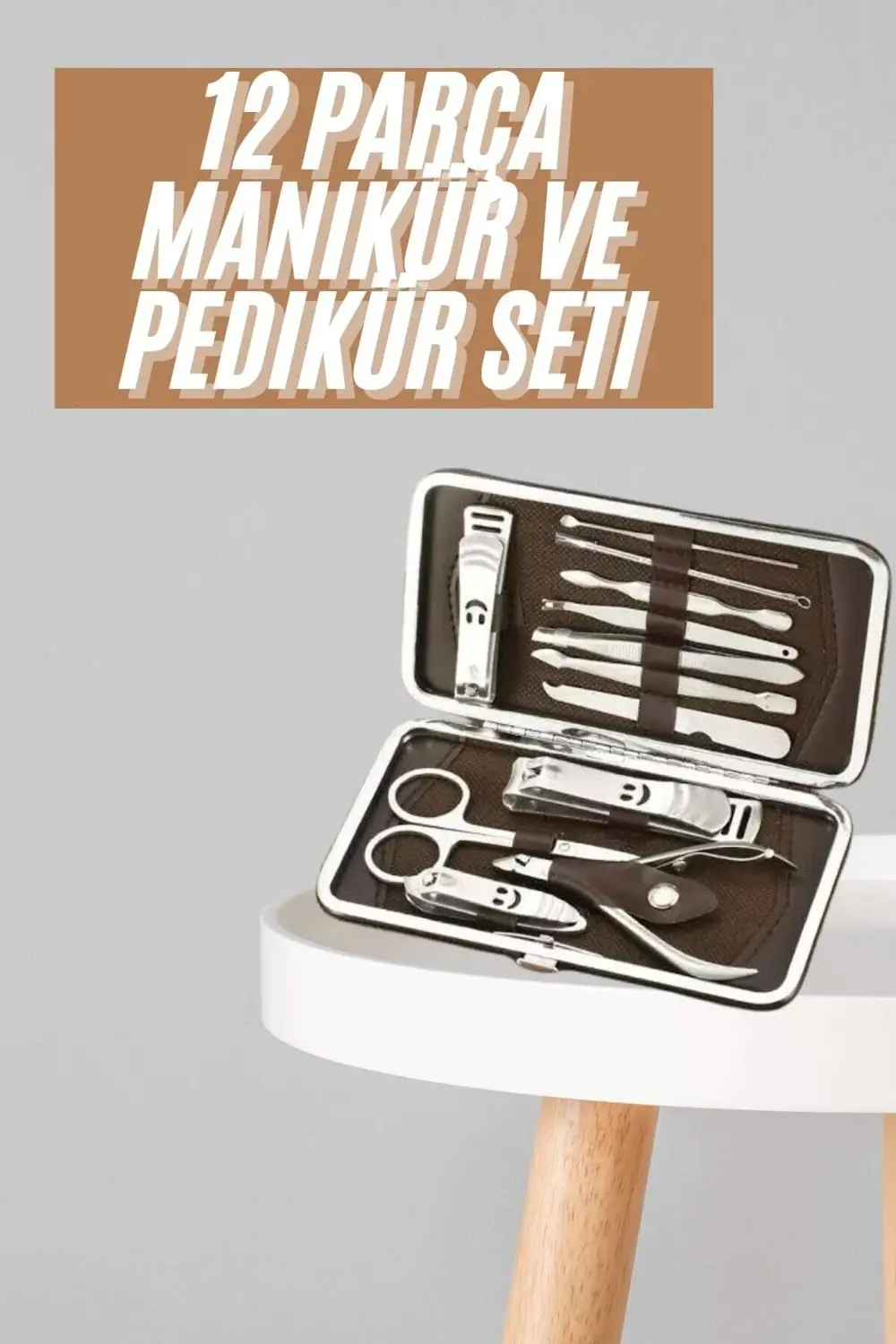 Tırnak Bakım Seti Tırnak Düzeltme Batık 12 Parça Çanta Tipi Manik