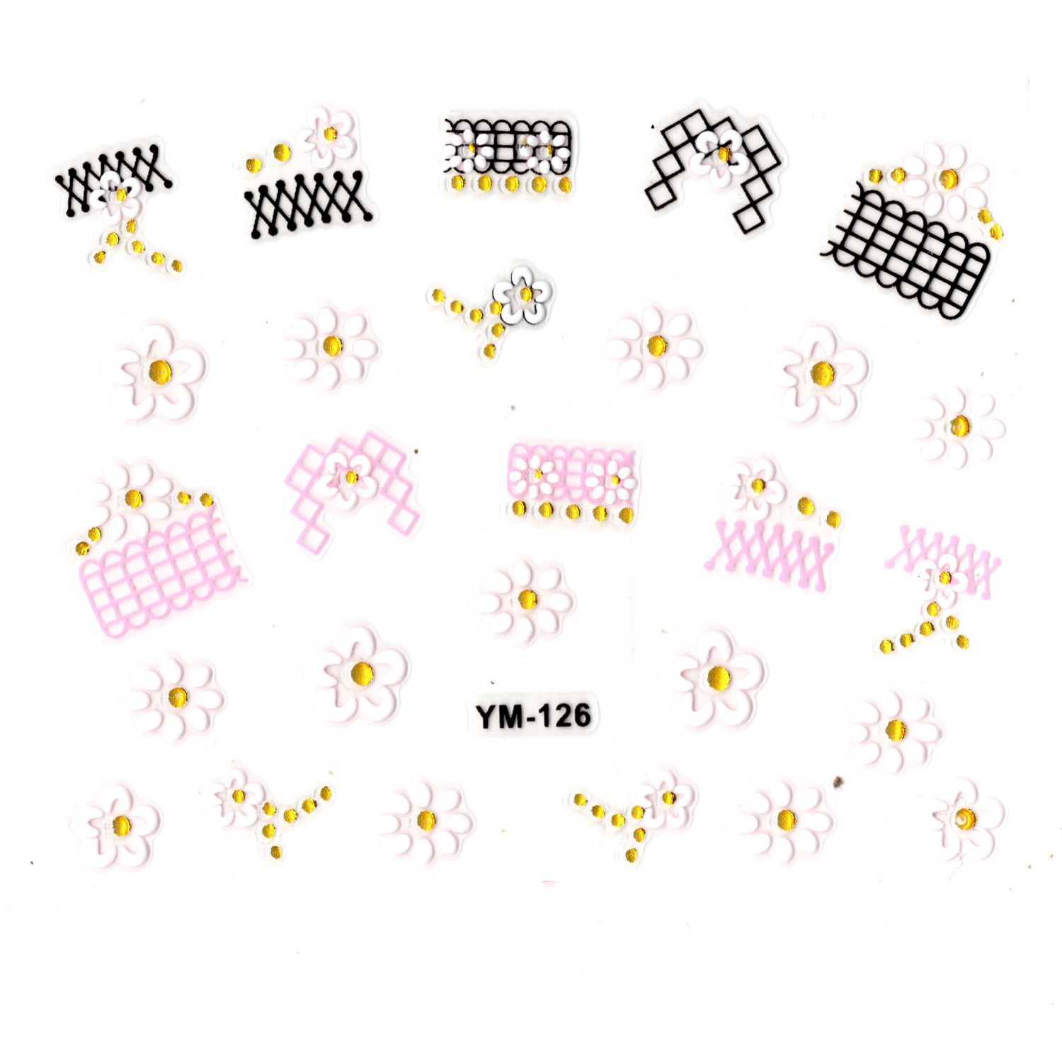 Tırnak Sticker, Tırnak Süsleme, Nail Art (ym-126) - 6X5 cm - Kare