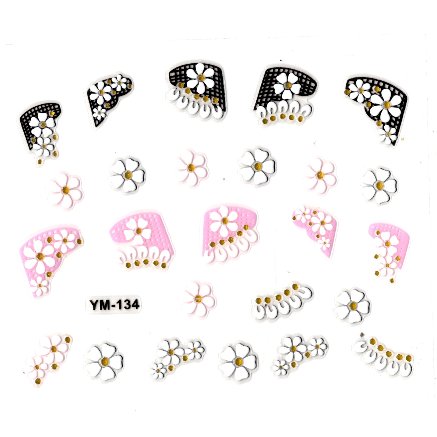 Tırnak Sticker, Tırnak Süsleme, Nail Art (ym-134) - 6X5 cm - Sıra