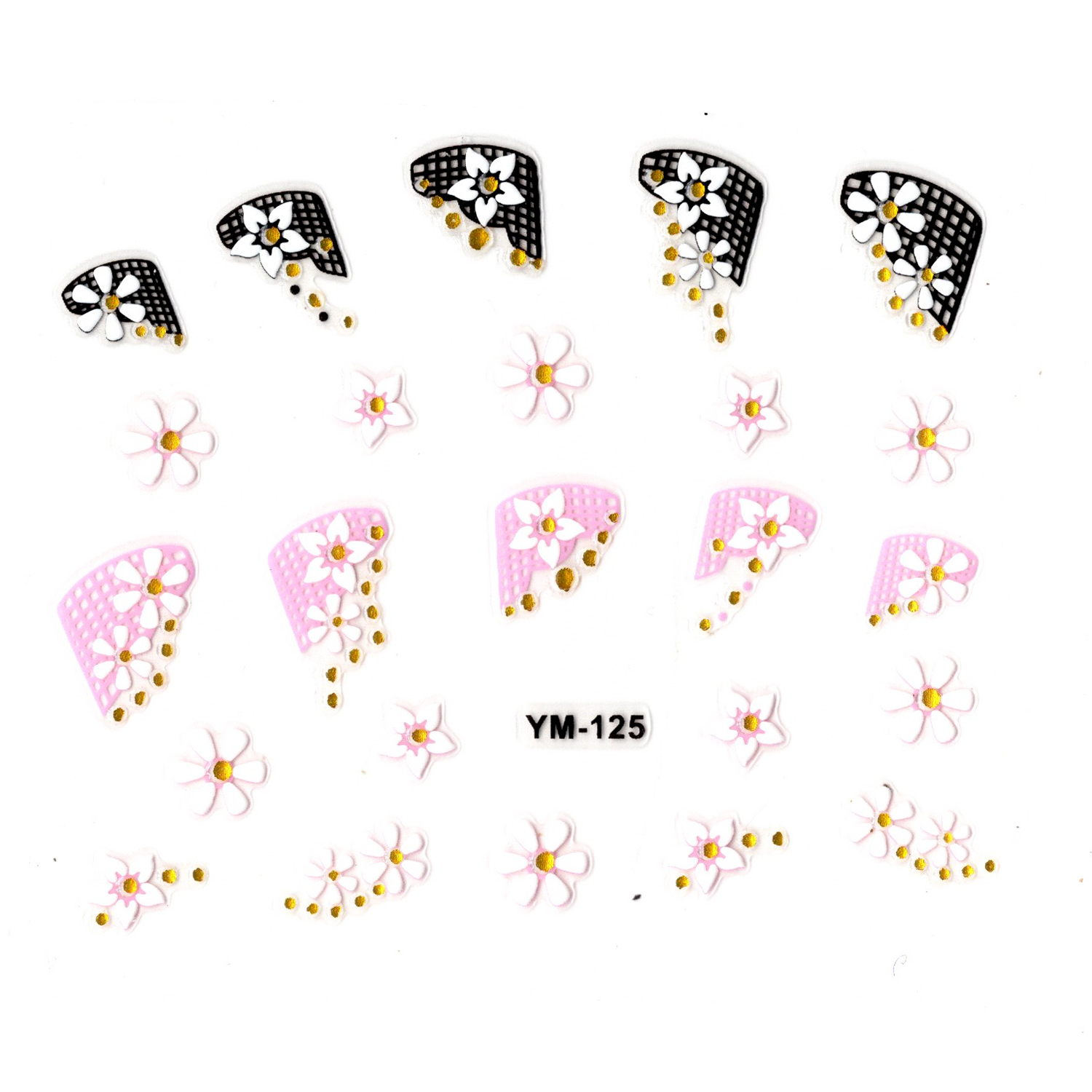 Tırnak Sticker, Tırnak Süsleme, Nail Art (ym-125) - 6X5 cm - Moti