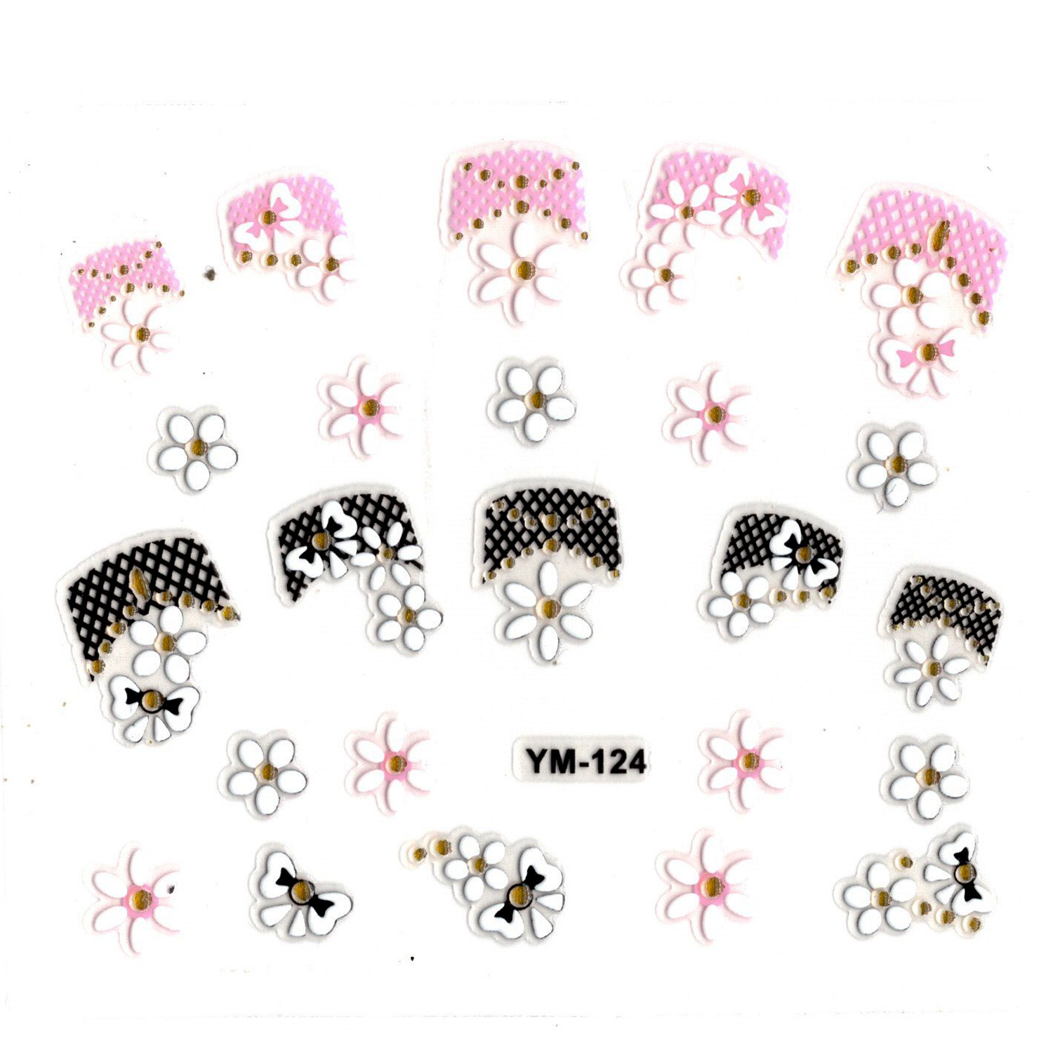 Tırnak Sticker, Tırnak Süsleme, Nail Art (ym-124) - 6X5 cm - Kurd