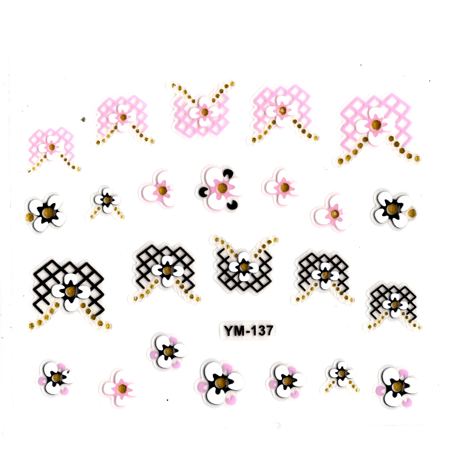 Tırnak Sticker, Tırnak Süsleme, Nail Art (ym-137) - 6X5 cm - Renk