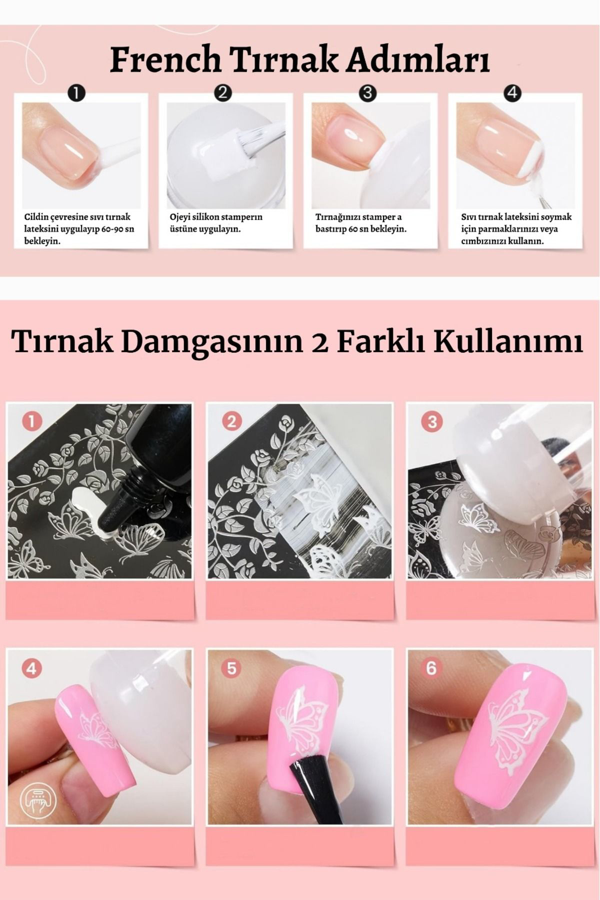 Lovendas Tırnak Süs Damgalama - French Stamper Aleti - Yumuşak Ve Pürüzsüz